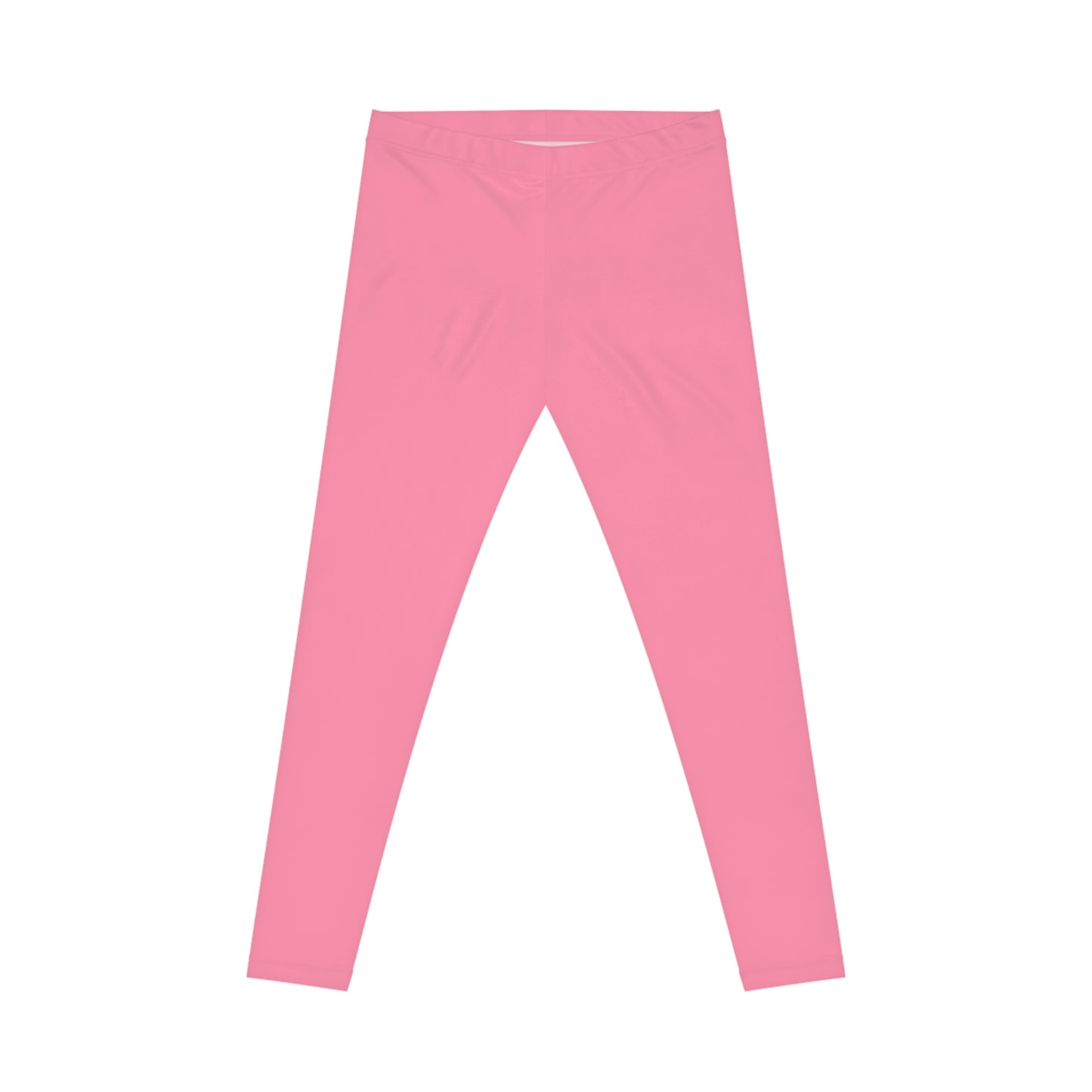 Cotton Candy Pink Color Women's Poly-Span Casual Leggings XS-2XL
