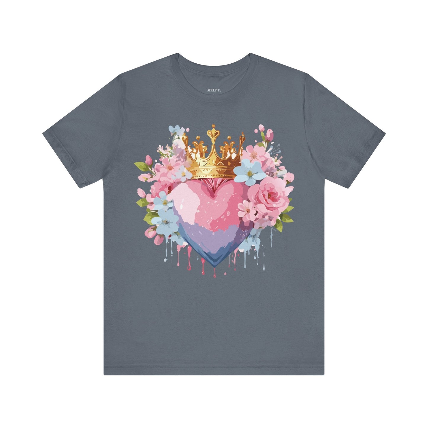 Valentine Day Graphic Unisex 100 Cotton Vintage Artwork with Love and Flower Design Tee 18
