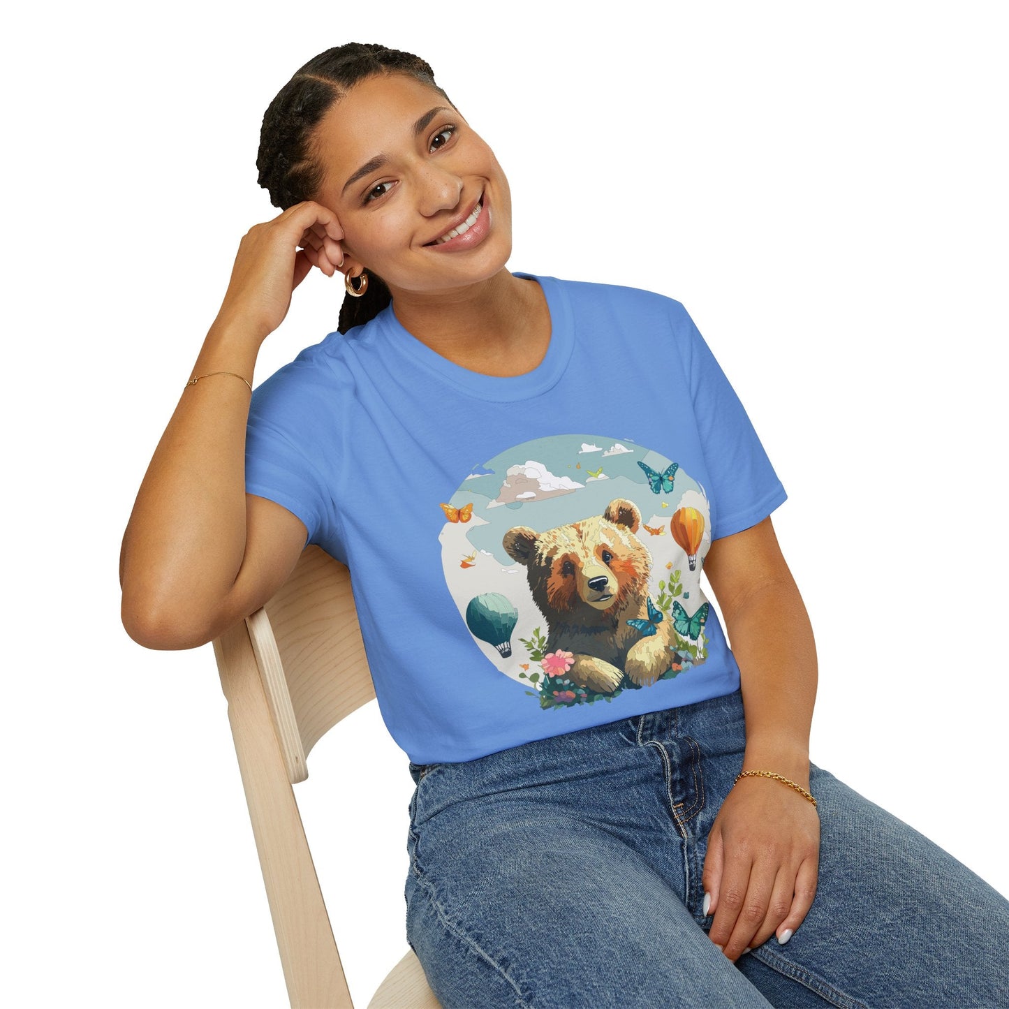 Bear T Shirt Unisex Teddy Bear Tee Softstyle 64000 Breathable Everyday Wear For All Ages