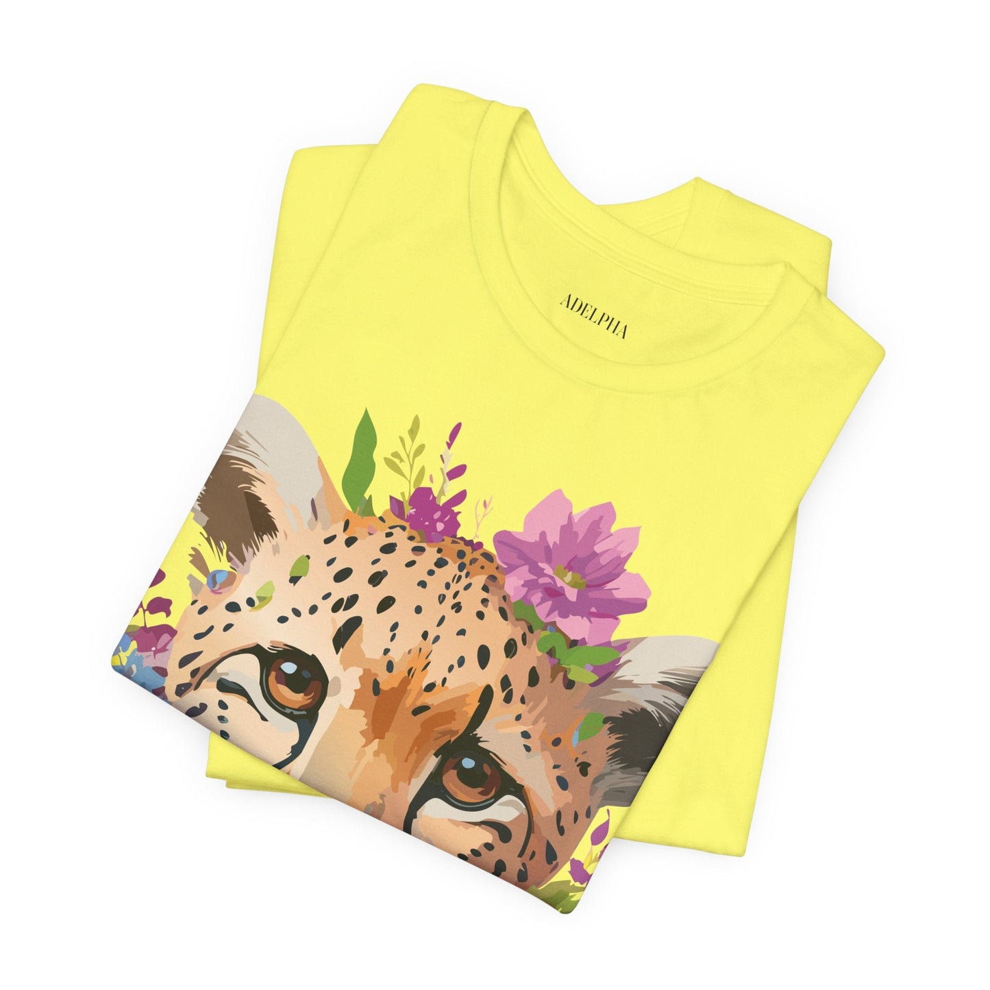 Adelpha Graphic Tee Cheetah Art Design Unisex Short Sleeve Shirt