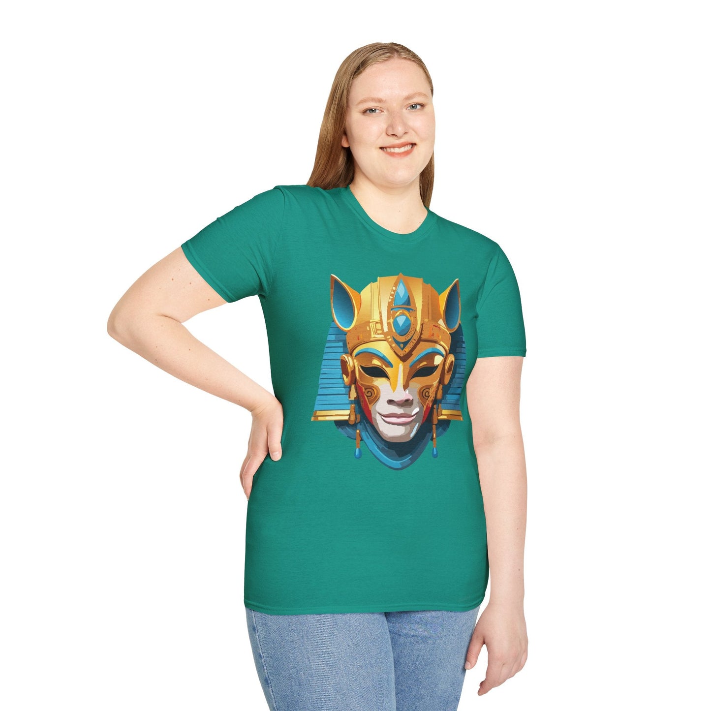Mask Tee Shirt Unisex Gildan SoftStyle 64000 Cotton T Shirt Masquerade Design Art Graphic
