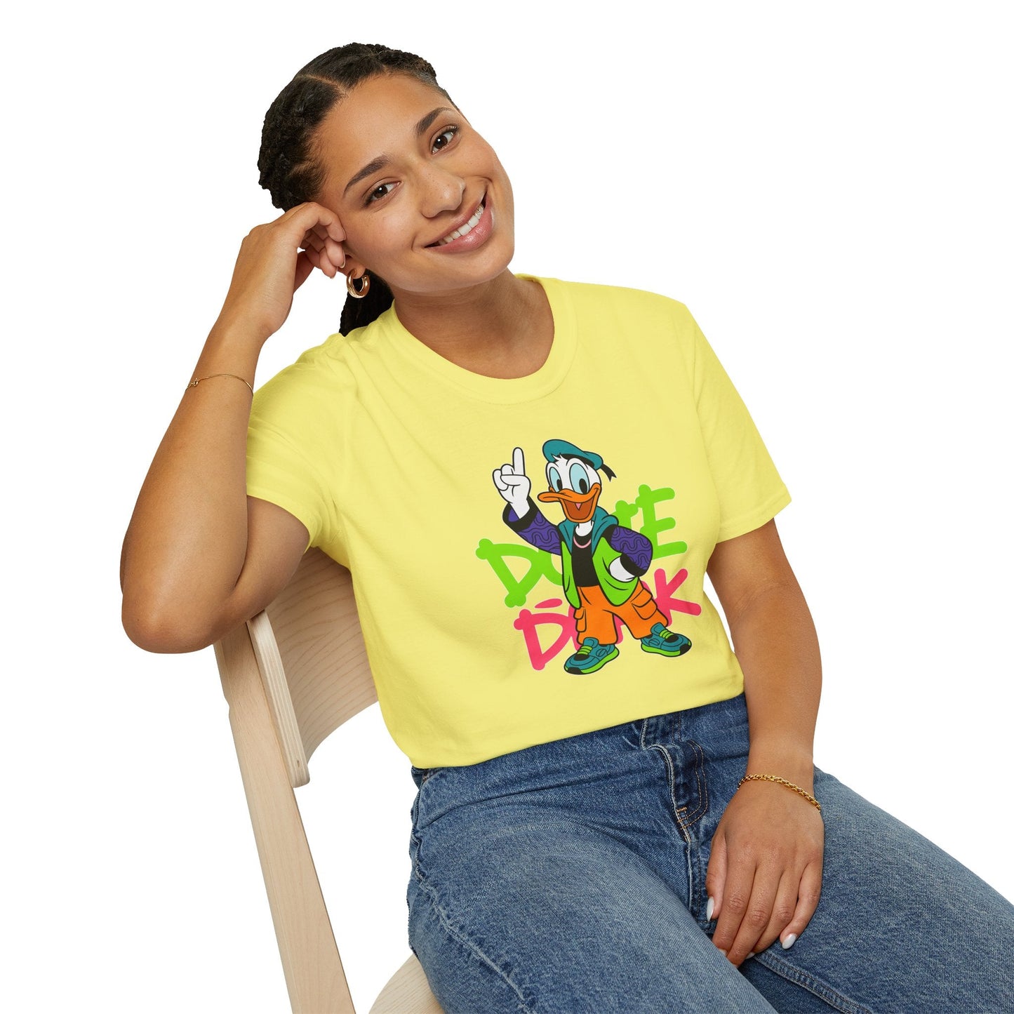 Unisex Cartoon T Shirt Animation Graphic Tee Funny Animals Softstyle 100 Percent Ring Spun Cotton