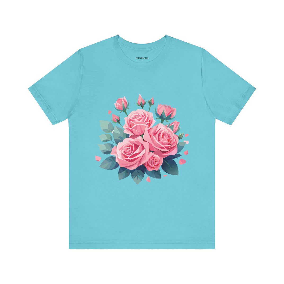 Floral Graphic Unisex Cotton Bella+Canvas Tee with Flowers Design ab104