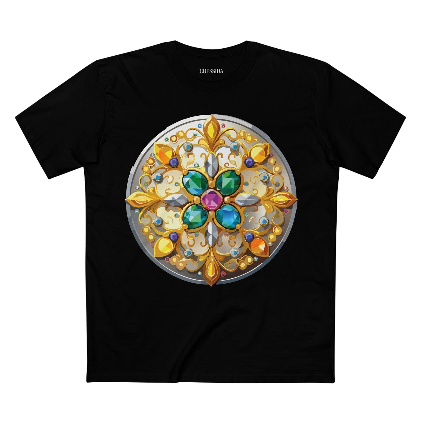 Medallion Graphic T-Shirt Unisex 100 Cotton With Gold Art Design Medal Tee 7
