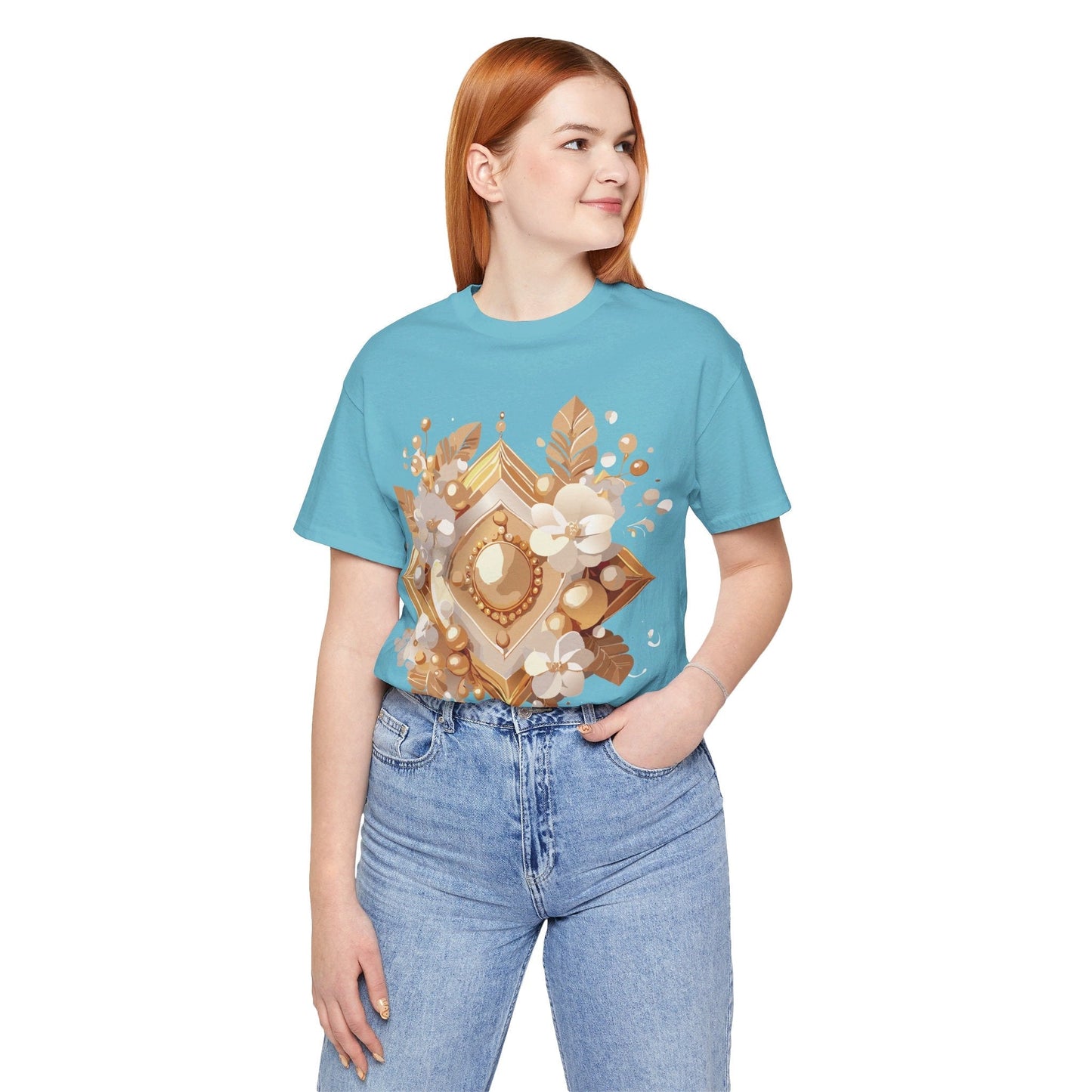 Jewelry Graphic Unisex 100 Cotton Vintage Treasure Art T-Shirt 28