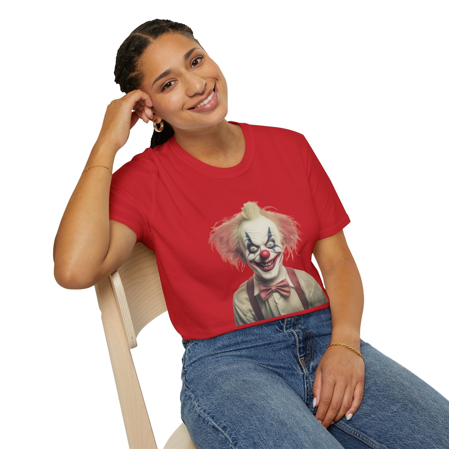 Clown Shirt Circus Tee Gildan Softstyle 64000 One Hundred Percent Ring Spun Cotton Lightweight