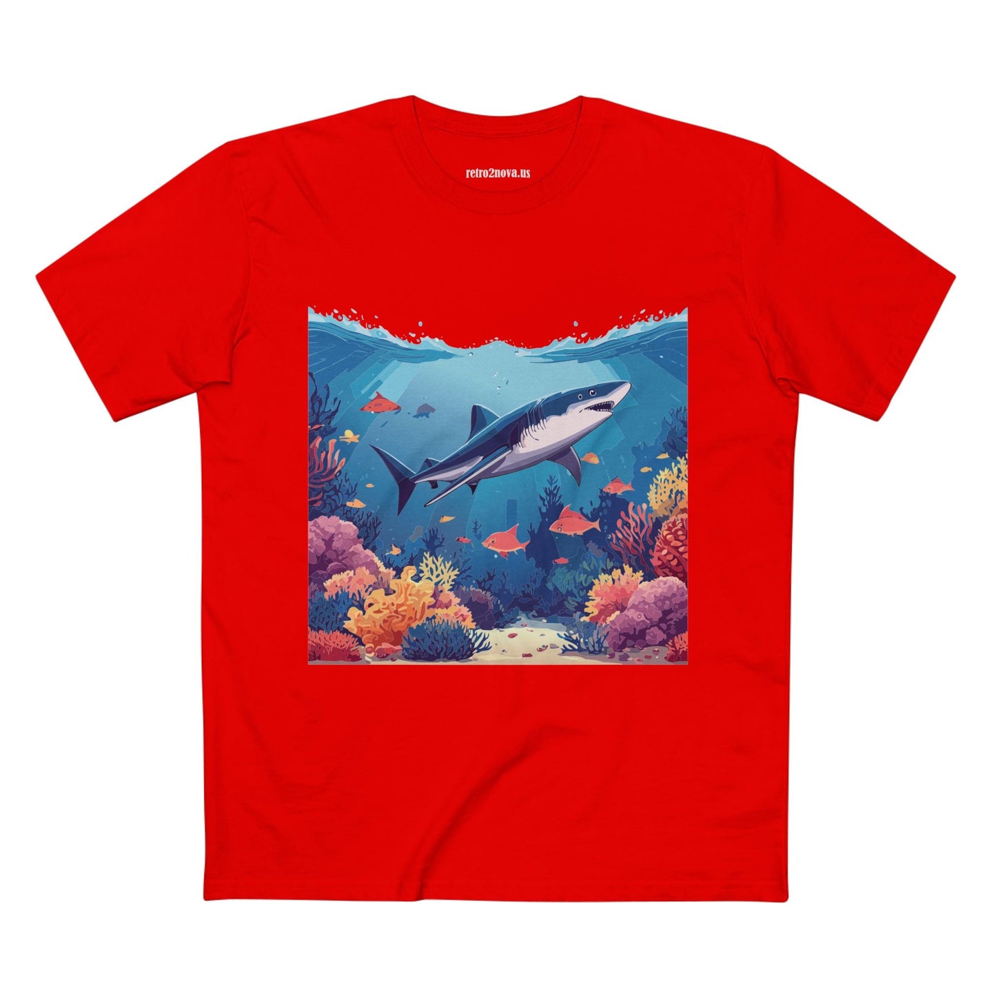 Ocean Pacific Unisex Premium Cotton Tee With Original Art Design From Retro2Nova Art Collection