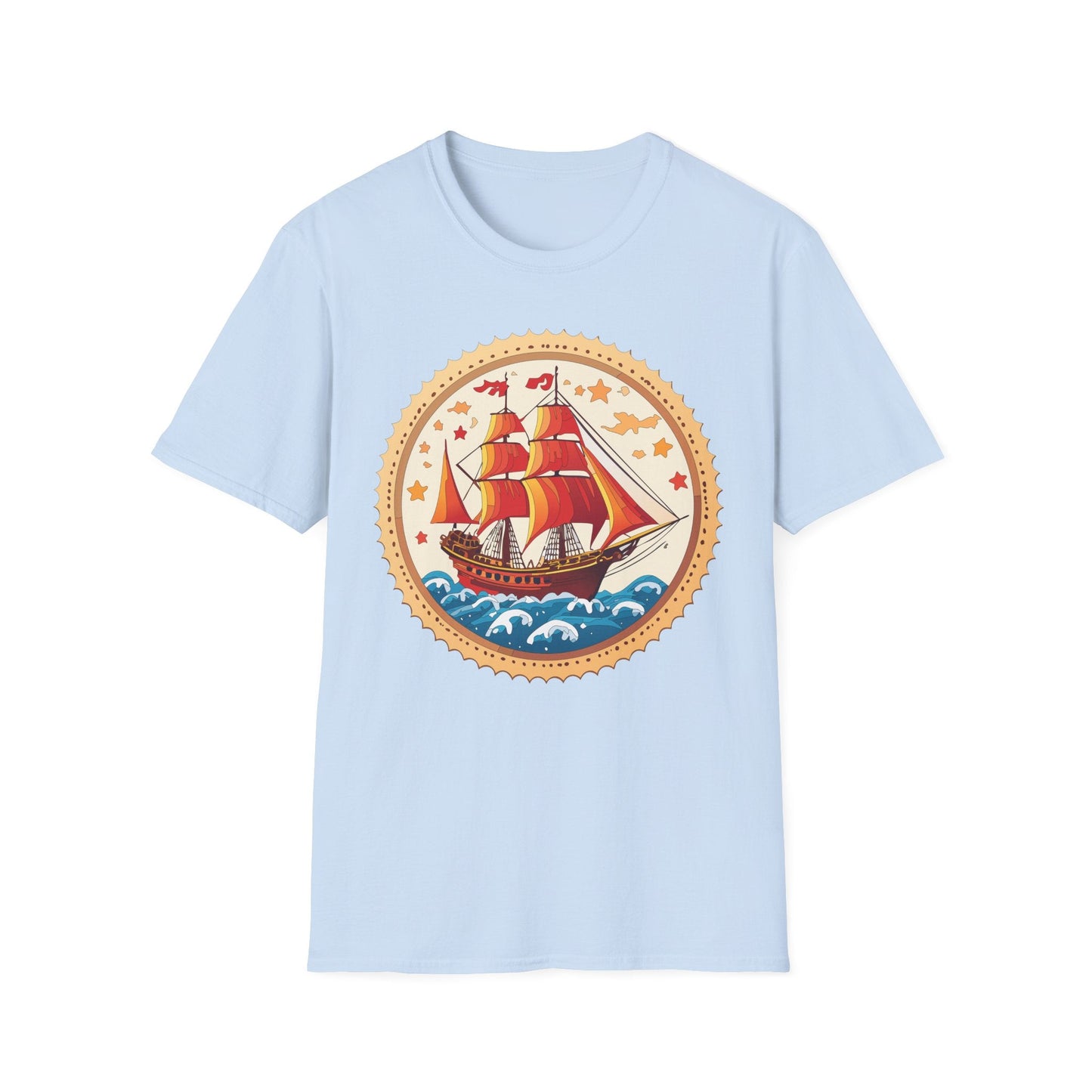 Ship T Shirts Frigate Vessel Tee Shirt Unisex Short Sleeve Gildan Softstyle 100 Percent Cotton