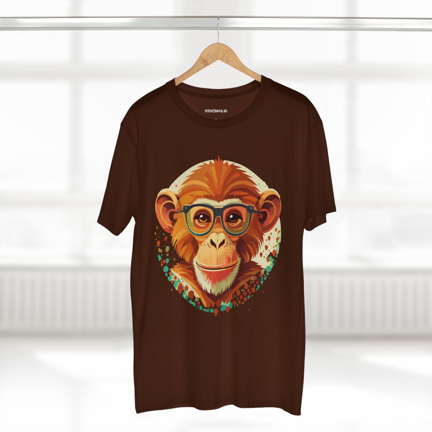 Monkey Shirt Animal Shirt Unisex Premium Cotton Tee With Original Art Design By Retro2Nova For Everyday Comfort