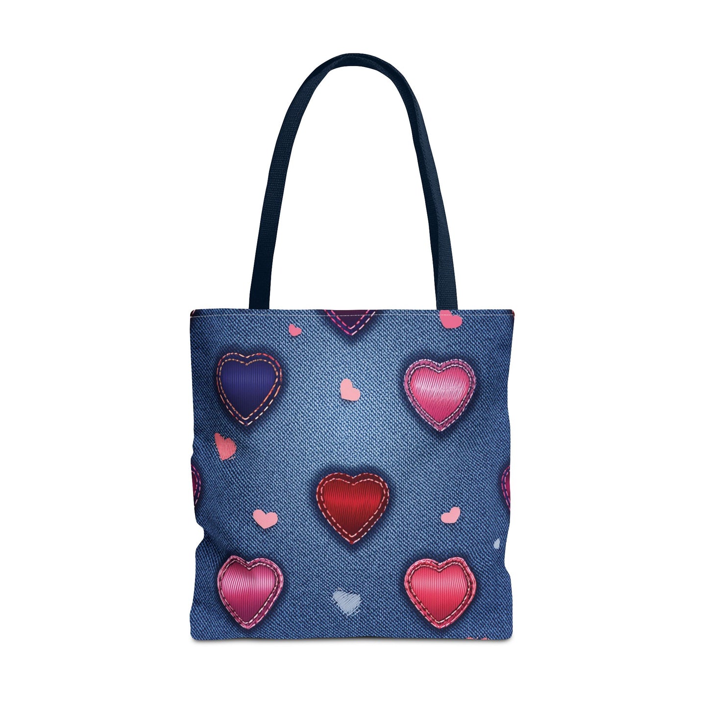 Love Day Graphic Design Denim Fabric Imitation Print Unisex Canvas Bag POLY 3 Sizes Tote Bag 201-26