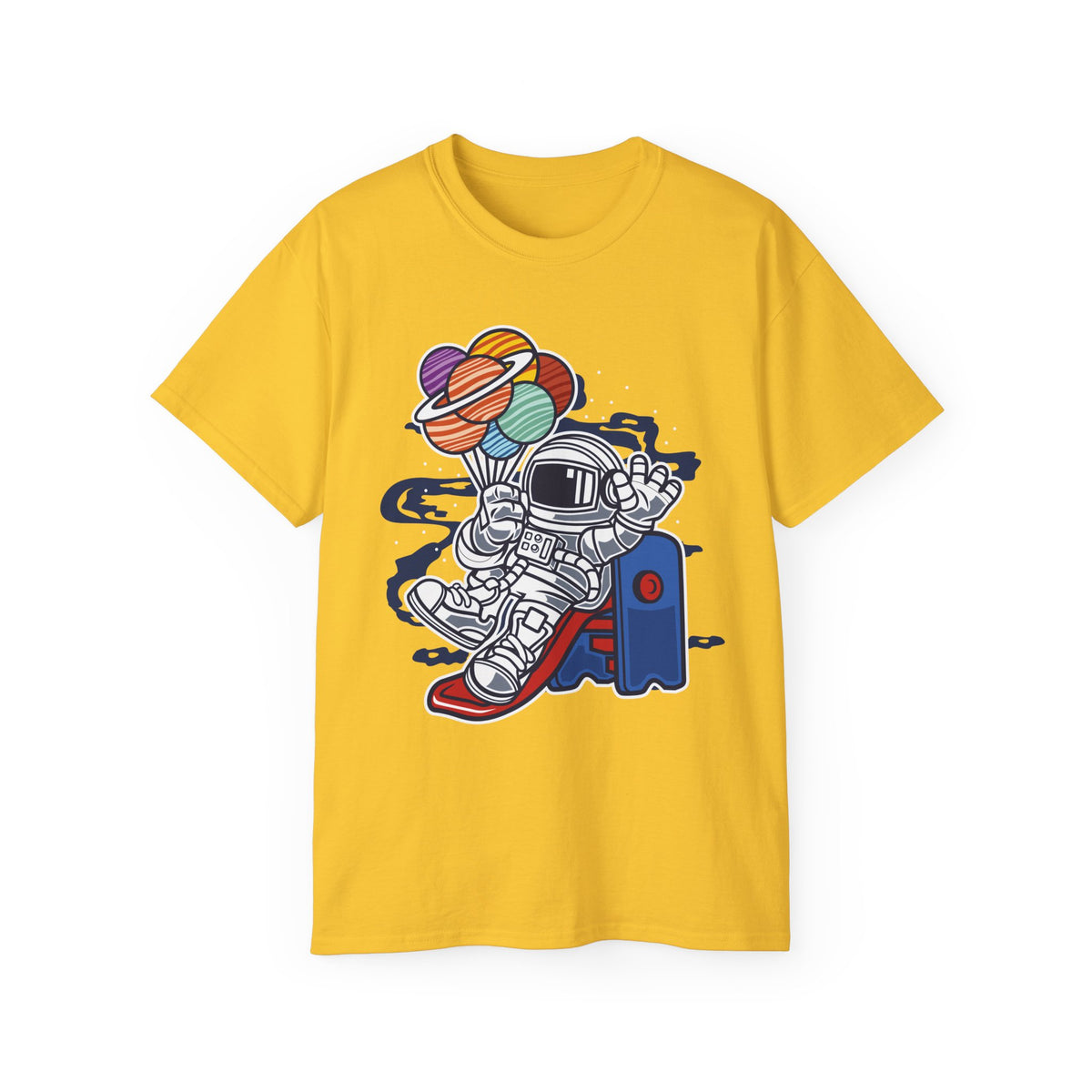 Astronaut Cartoon Graphic Tee Unisex 100 Cotton Gildan T-Shirt 5