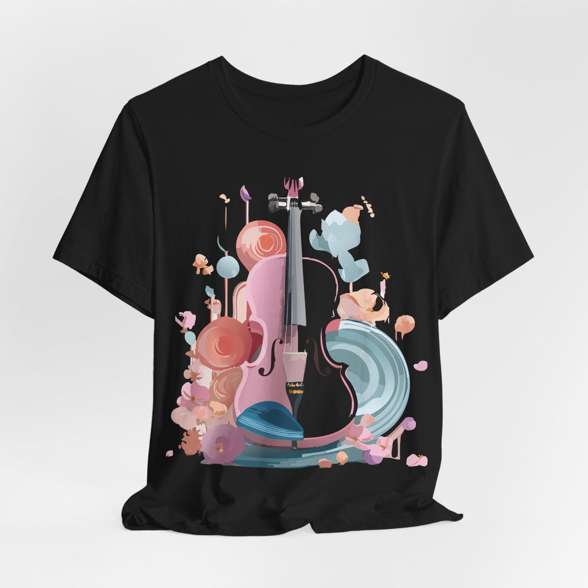 Music Graphic Unisex Cotton Bella+Canvas Tee with Art Design m108