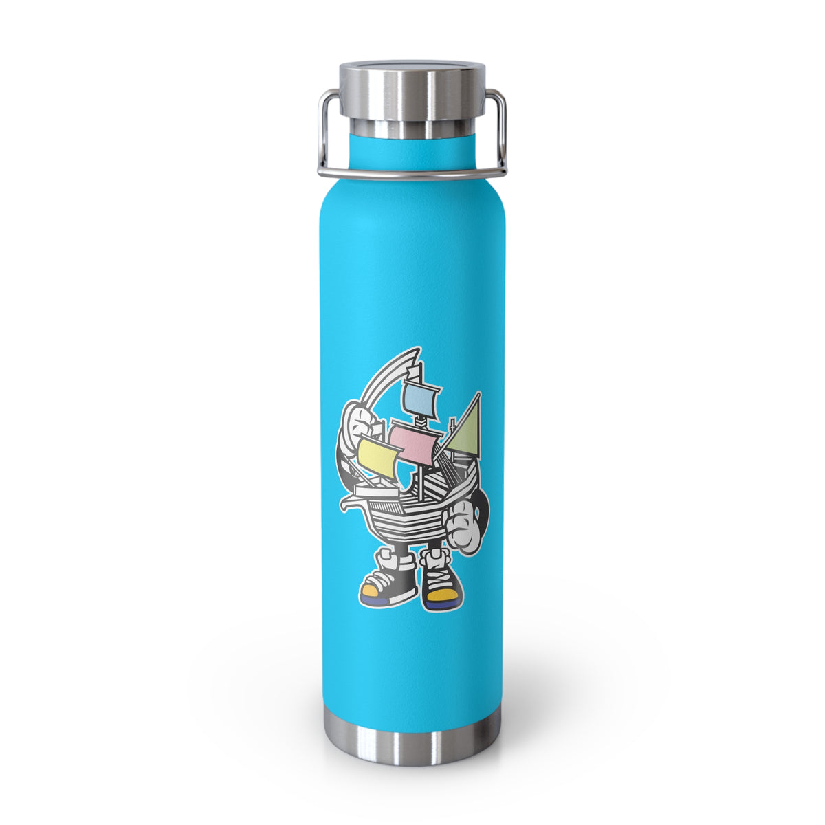 22oz Copper Insulated Water Bottle with Cartoon Design - CV47