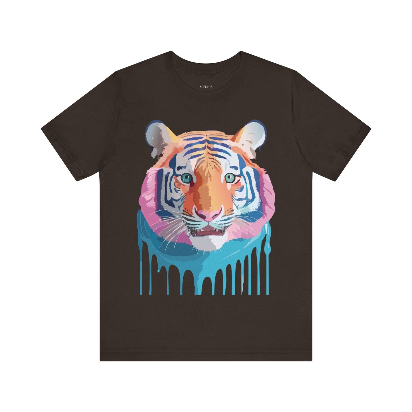Tiger Graphic Unisex 100 Cotton Vintage Art with Animal Tee 17