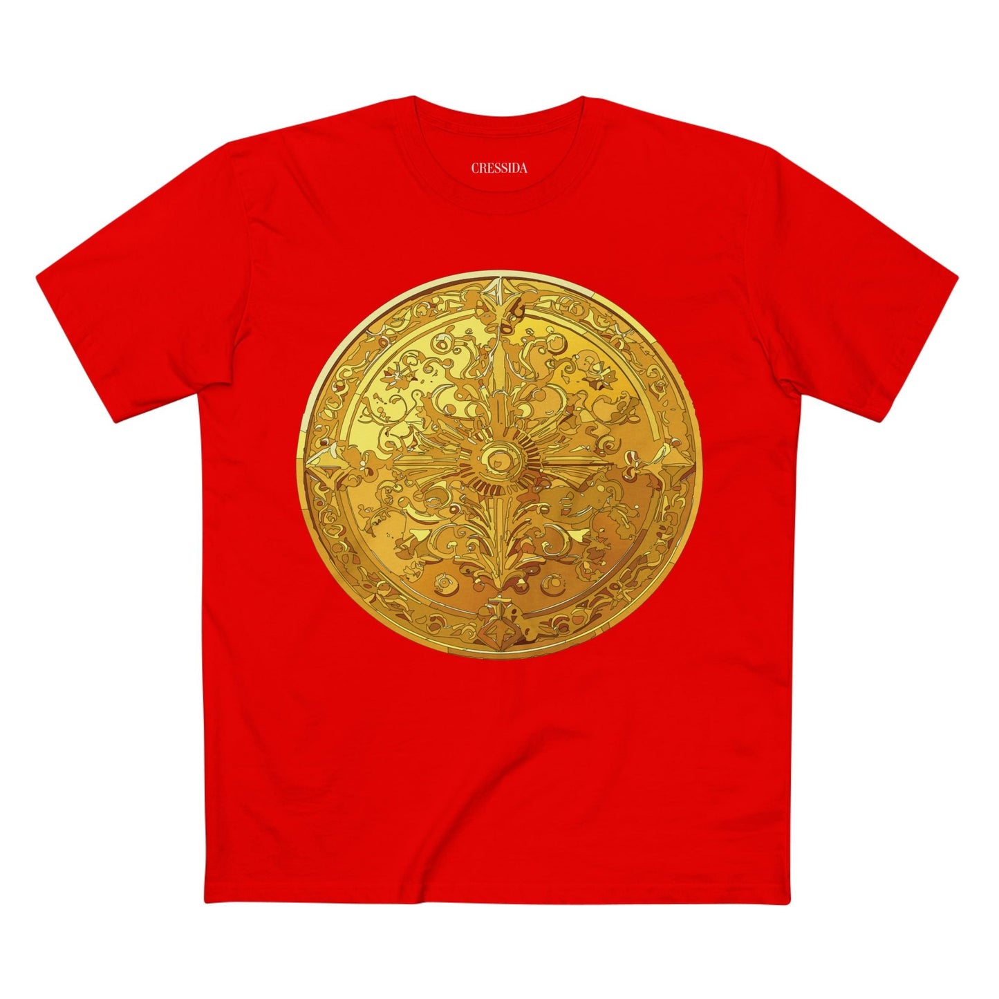 Antique Gold Coin Graphic Design T-Shirt Unisex 100 Cotton With Golden Print Artwork Tee 24