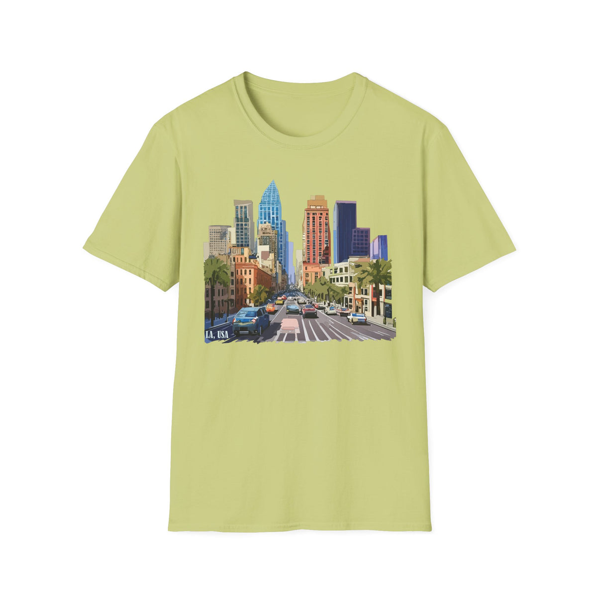 Los Angeles City Skyline T-Shirt | Urban Downtown Street Scene