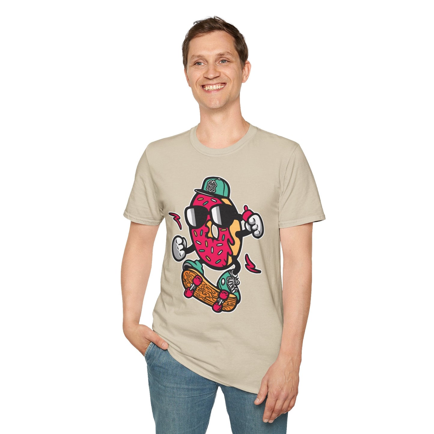 Cartoon T Shirt Animation Tee Funny Art Graphic Shirt Unisex Gildan Softstyle 64000