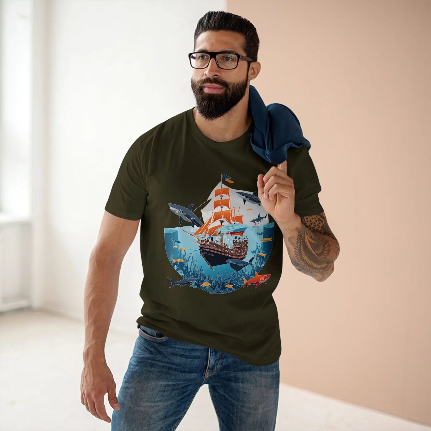 Ocean Coast Graphic Unisex 100 Cotton Staple Tee 23