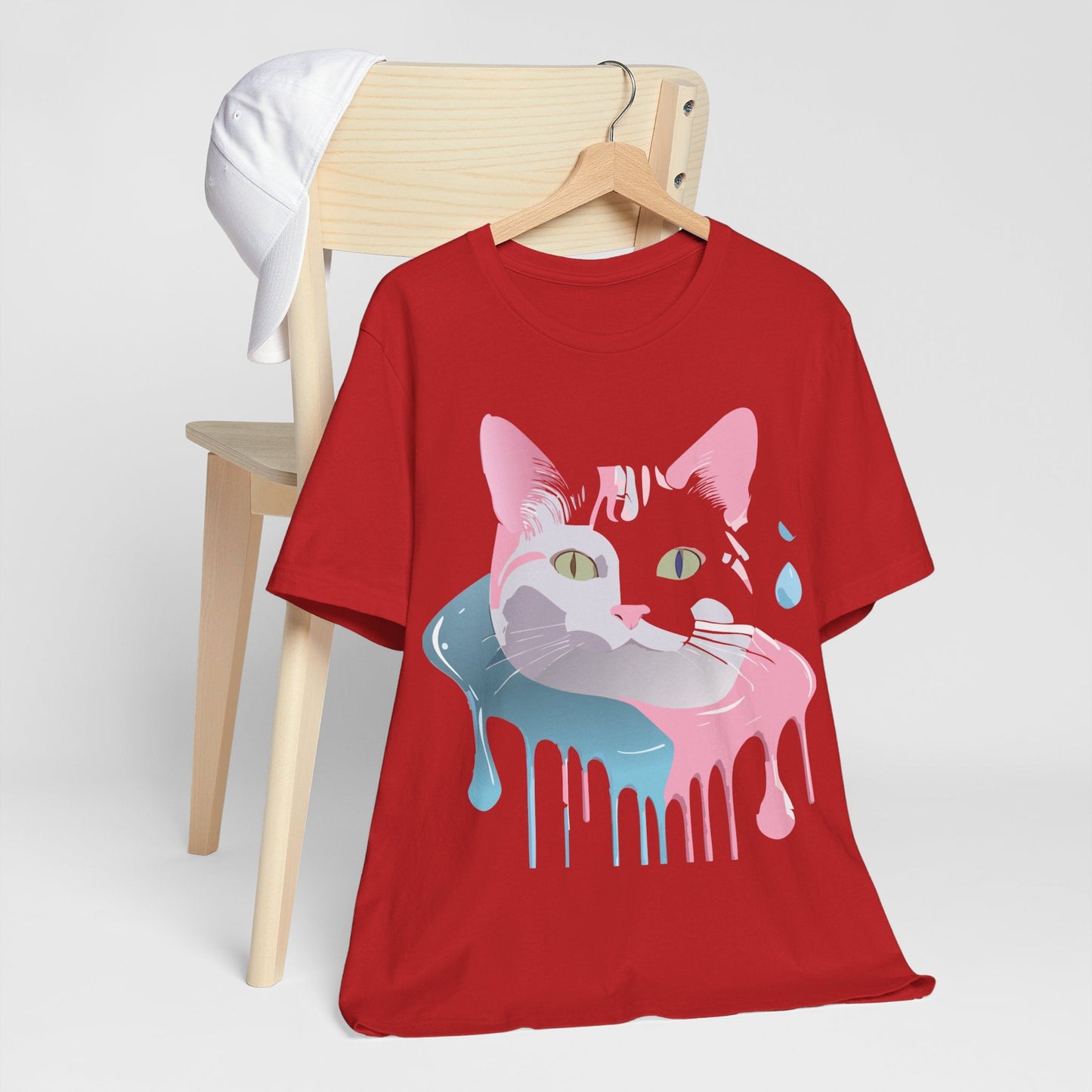 Cat Graphic Tee Unisex Short Sleeve T Shirt Adelpha Vintage Inspired Design