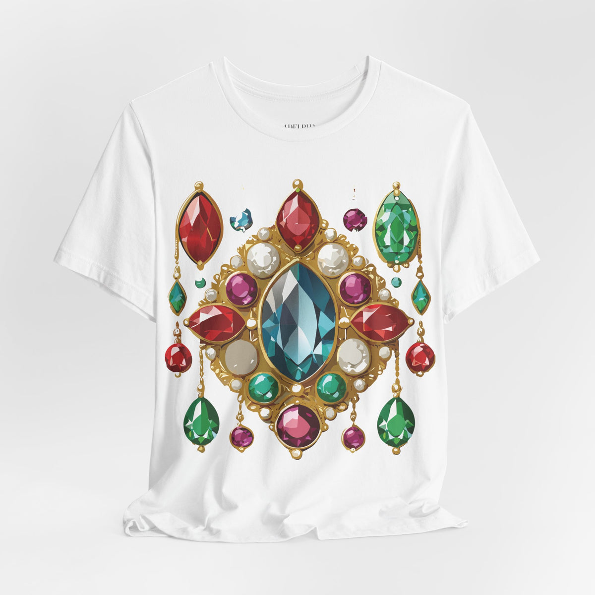 Jewelry Graphic Unisex Cotton Bella+Canvas Tee with Art Design n129