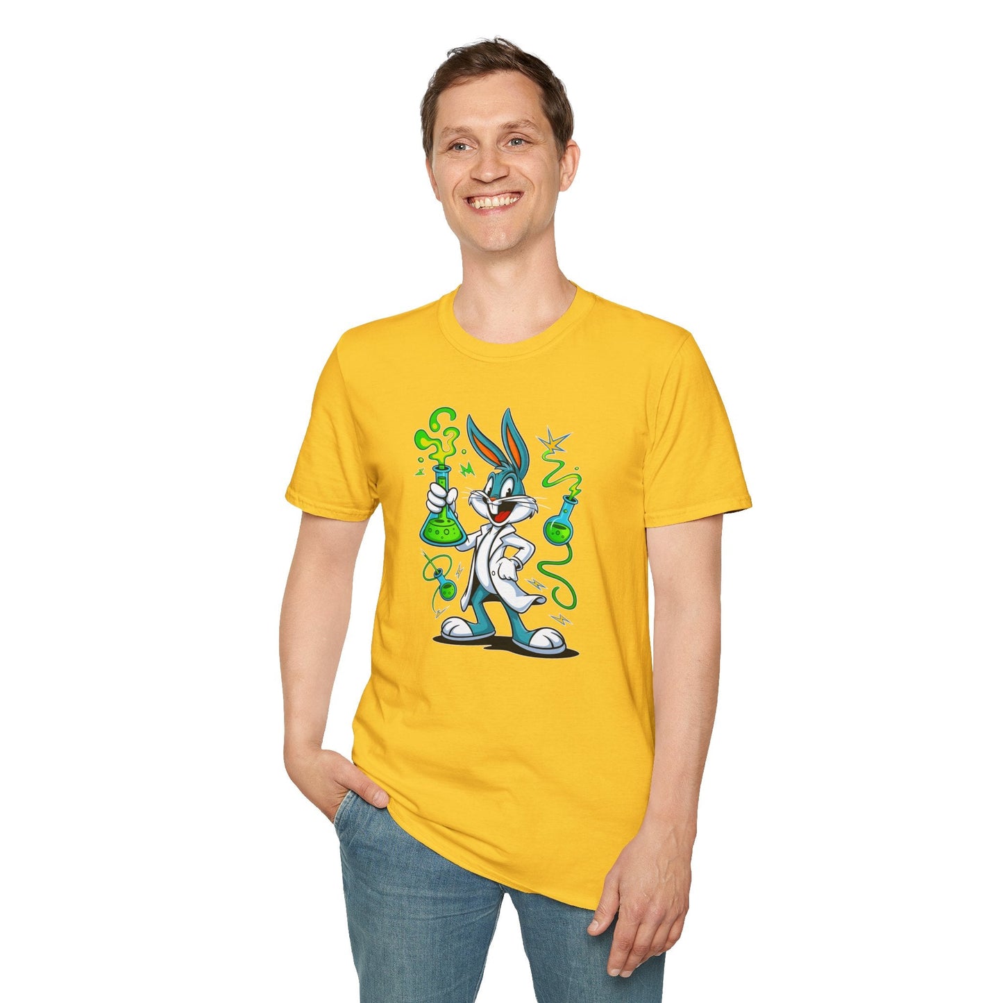 Bugs Bunny T Shirt Cartoon Design Unisex Softstyle 64000 Tee Graphic Shirt Art Design
