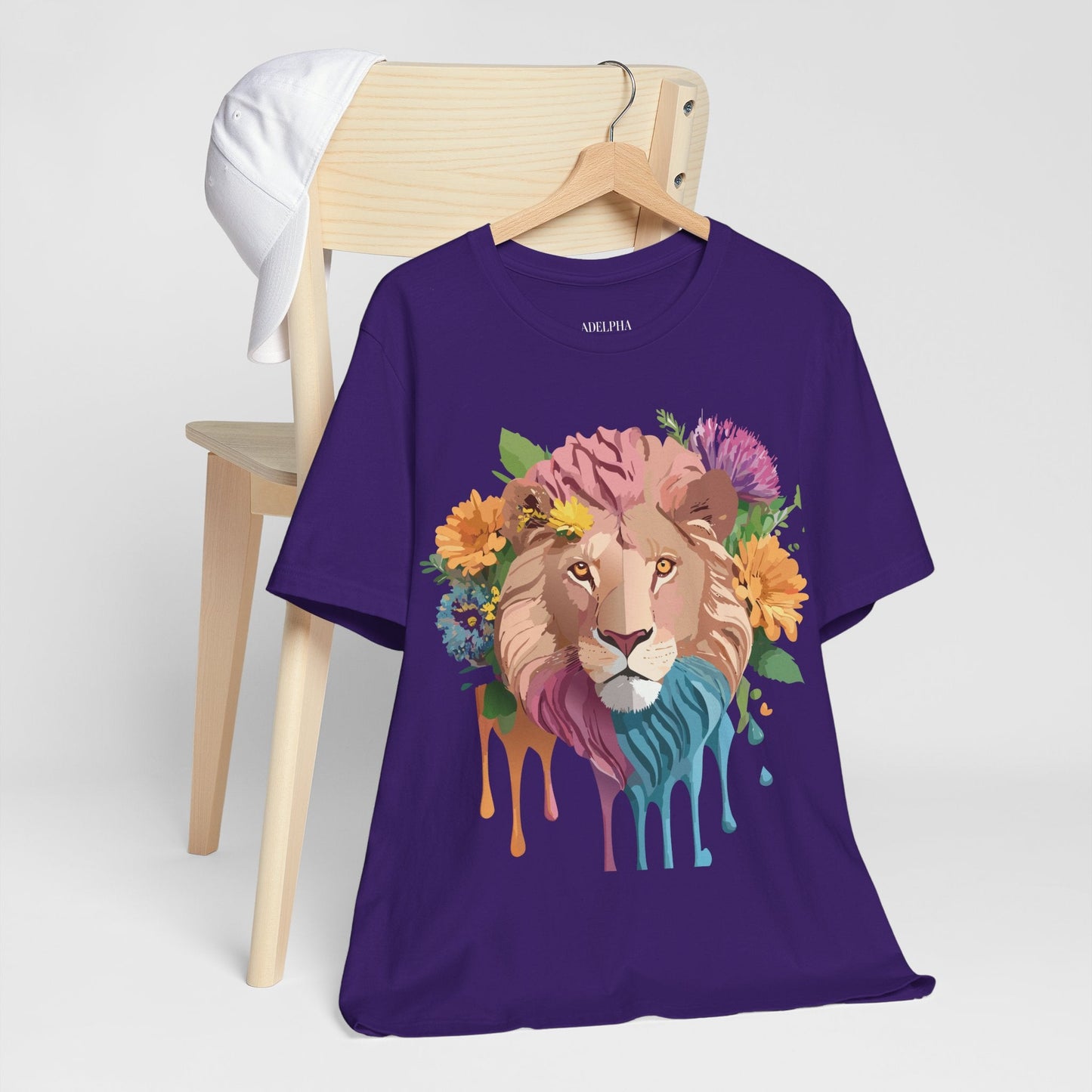 Lion Graphic Unisex 100 Cotton Vintage Animal Artwork Tee 2