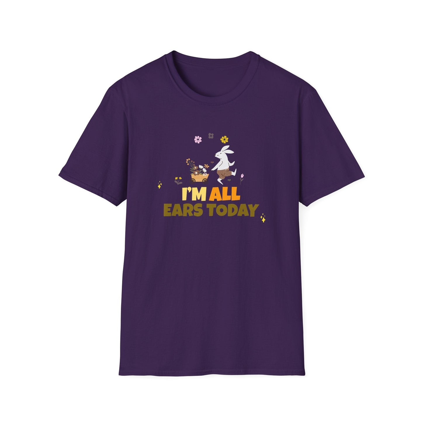 Easter Bunny T Shirt Unisex Gildan Softstyle Tee 100 Percent Ring Spun Cotton Easter Design