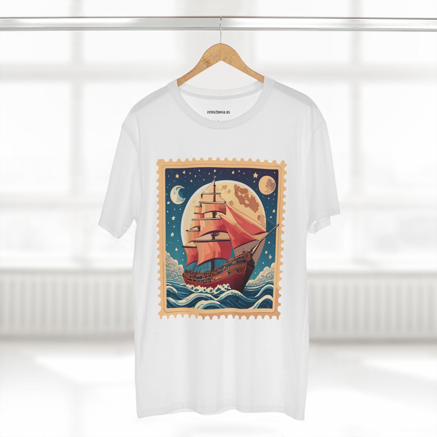 Postage Stamp Shirt Unisex Art Tee Premium Cotton Staple Retro2Nova Art Collection