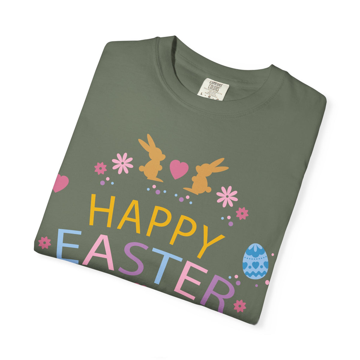 Easter Bunny Heart T-Shirt, Tee Shirt with Easter Signature, T Shirt with Easter Prints, Tee Shirt with Easter Design 2