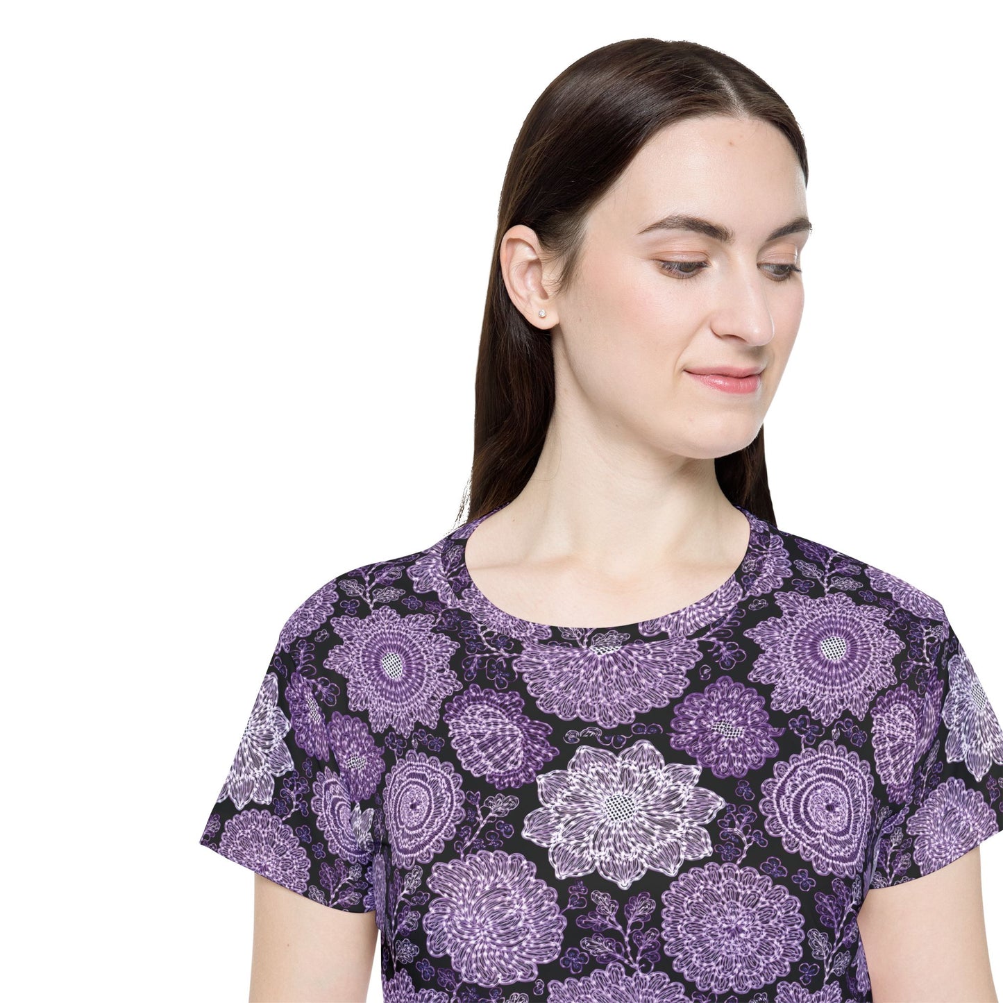 Lace Print Poly Shirt, Poly Shirt with Lace Print, Lace Shirt 67