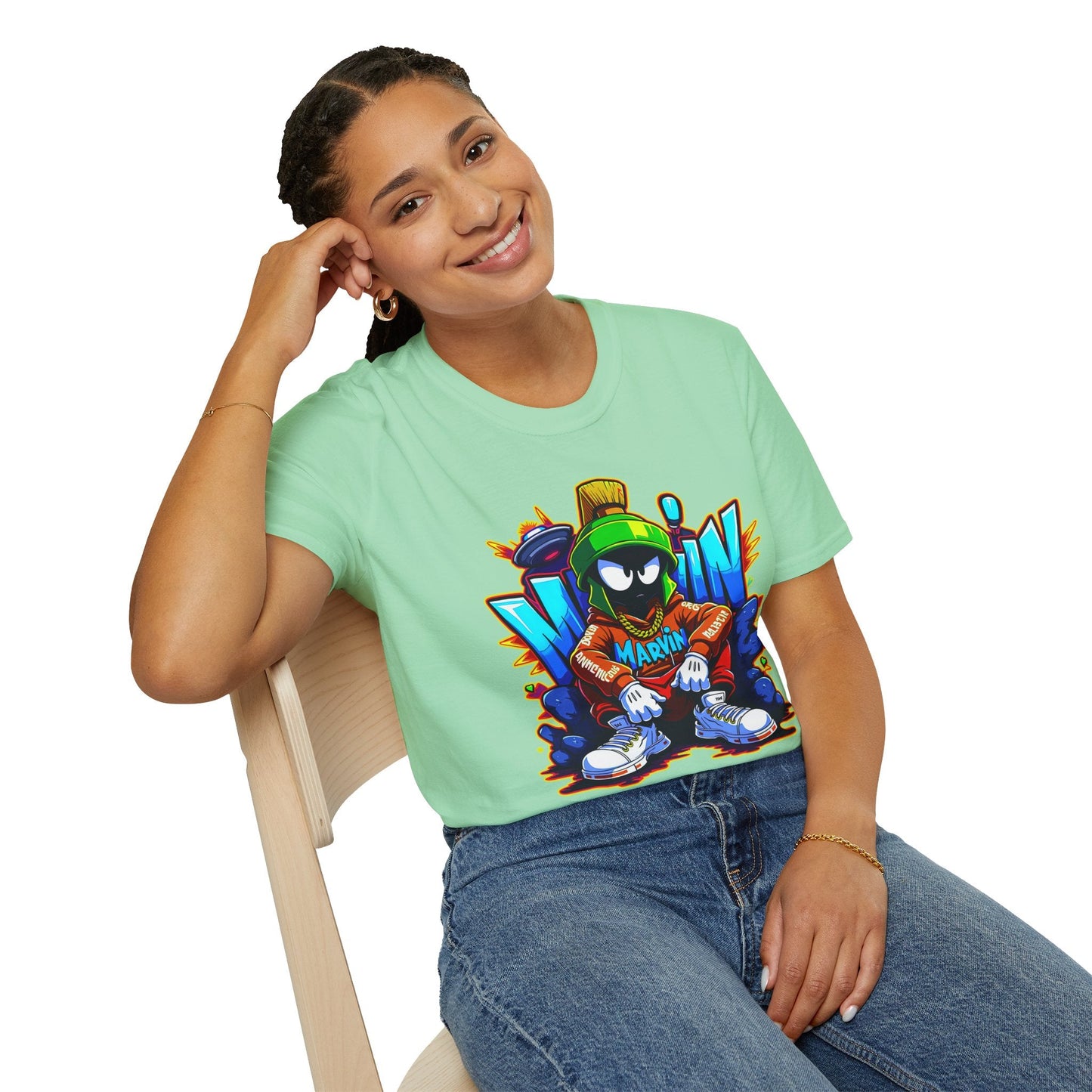 Unisex Cartoon T Shirt With Funny Animals Animation Graphic Gildan Softstyle 64000