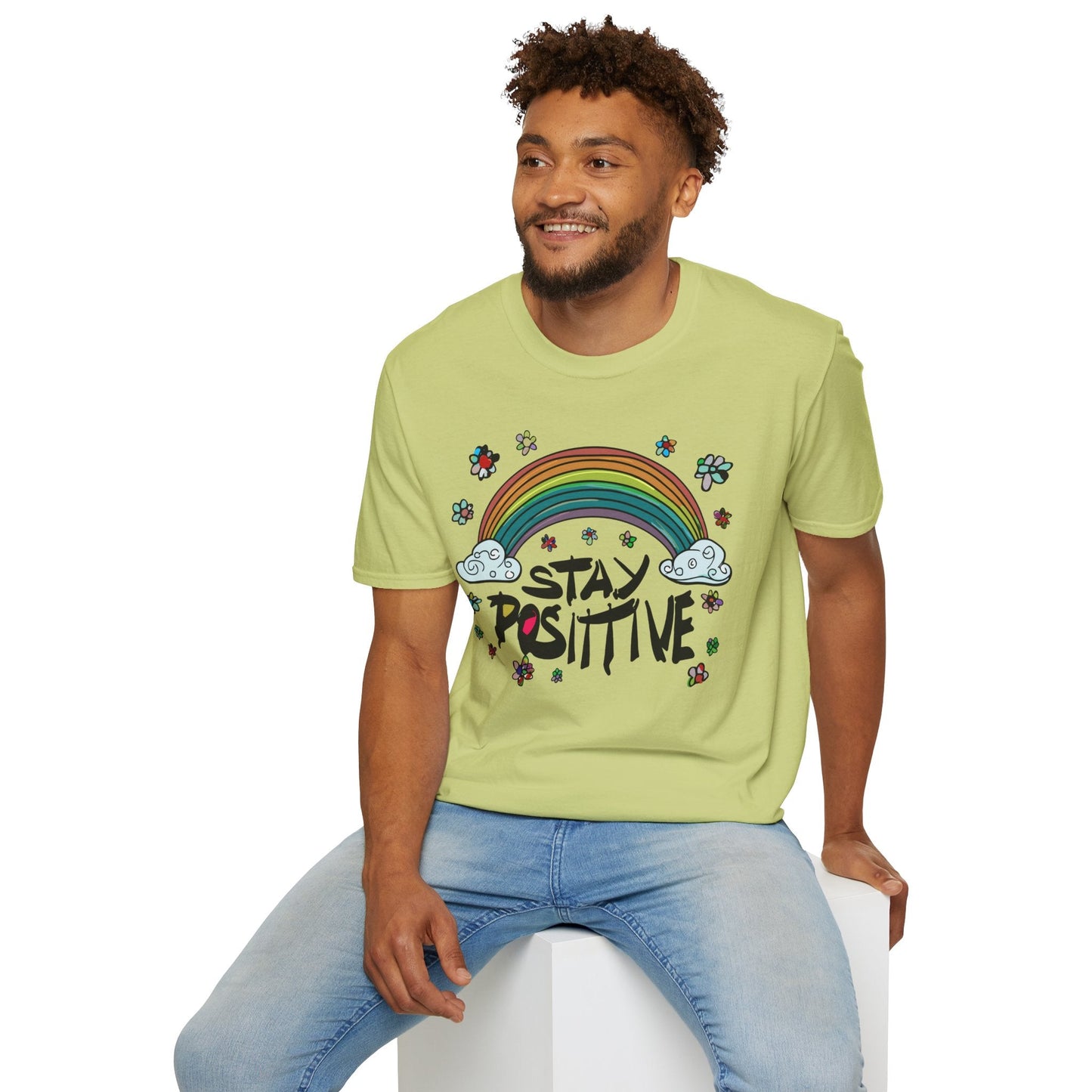 Positive Slogan T Shirt Unisex Softstyle Tee With Positive Words And Good Quotes Gildan 64000