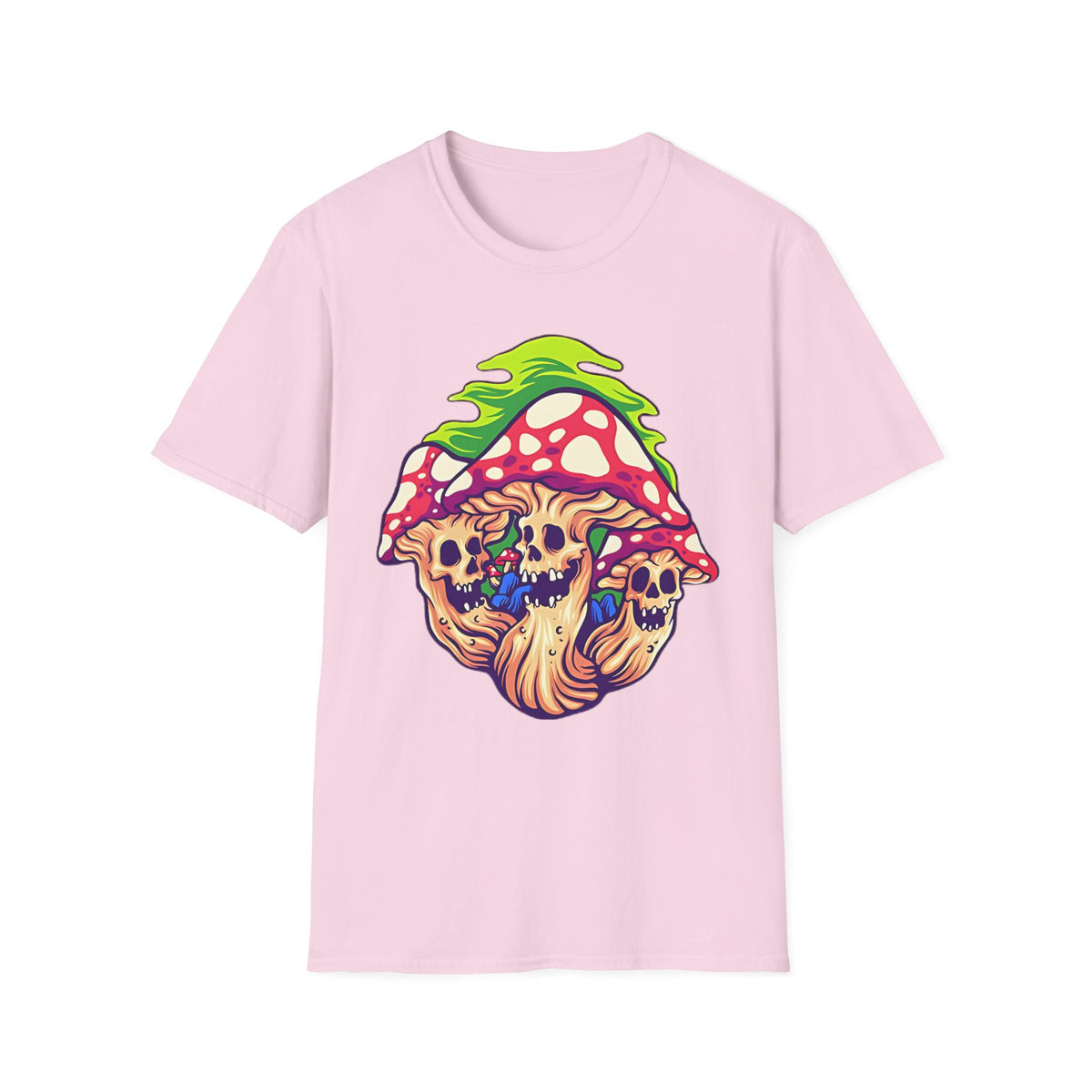 Funny Mashroom Cartoon  Graphic Tee Gildan Unisex 100 Cotton Tee Shirt c08