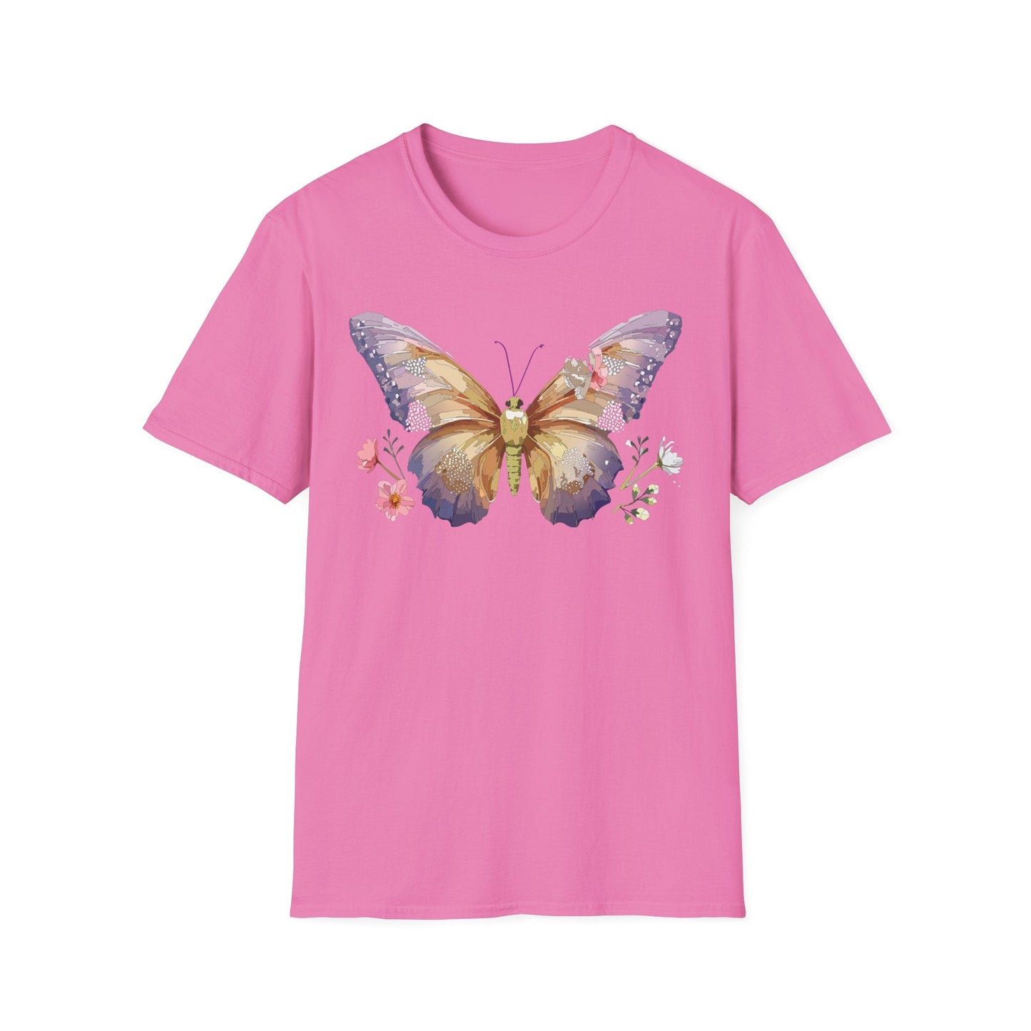 Monarch Butterfly Shirt Unisex Short Sleeve Tee Gildan Softstyle 64000 100 Percent Ring Spun Cotton