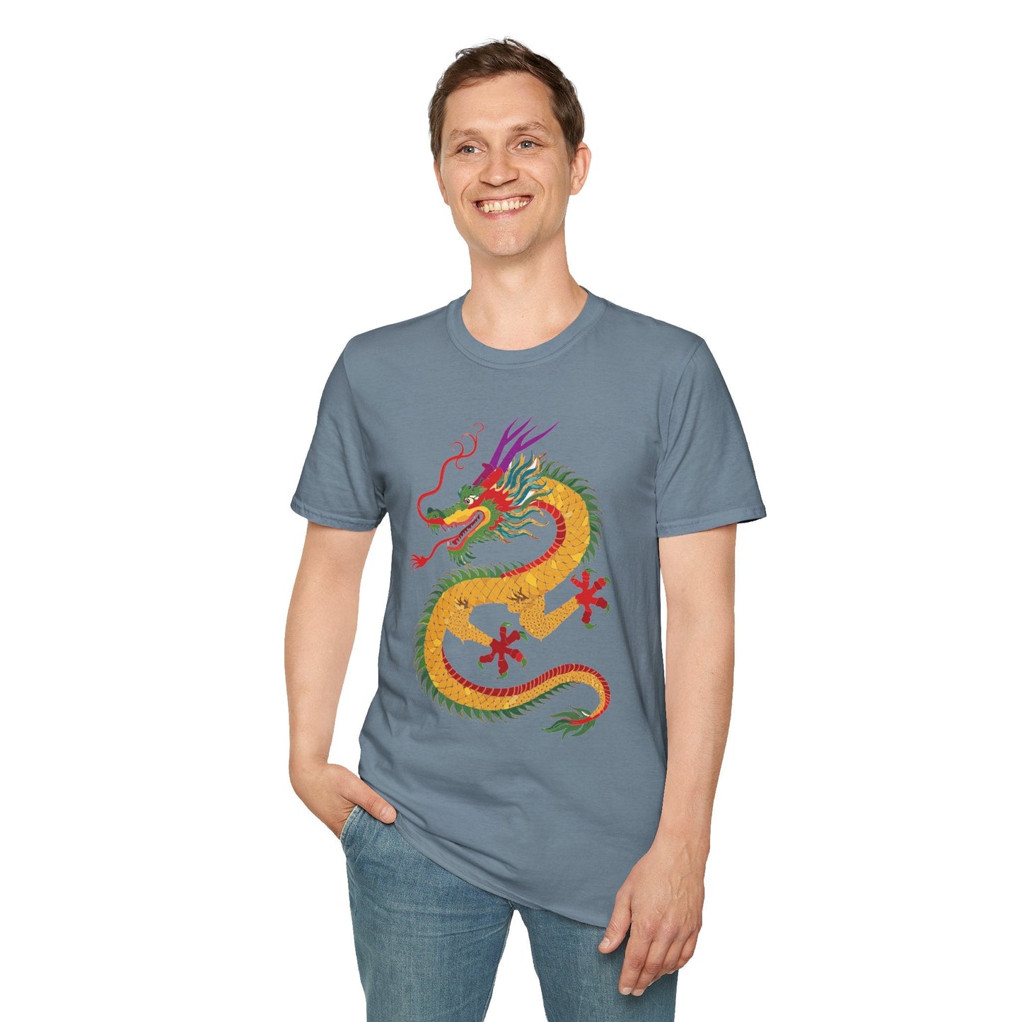 Dragon T Shirt Unisex Dragon Shirt Animal Design Softstyle Ring Spun Cotton Tee Comfort