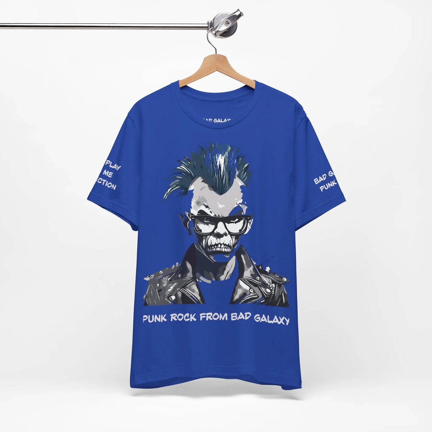 Punk Rock Tee Shirt From Bad Galaxy 100 Percent Cotton Eco Friendly Inks Made To Order USA Designed