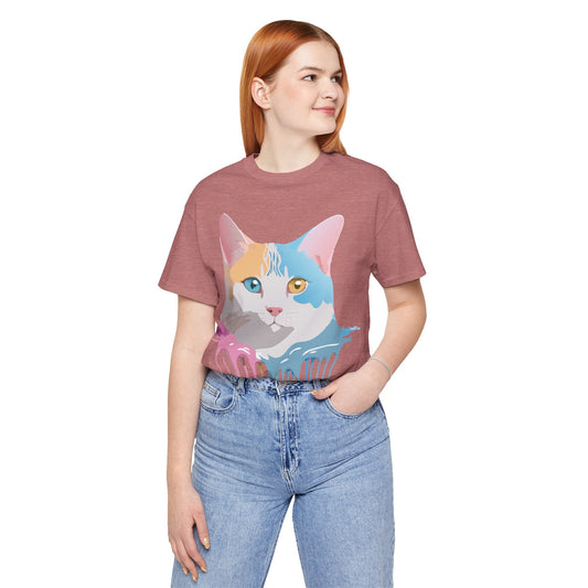 Cat Graphic Unisex 100 Cotton Vintage Design Tee 25