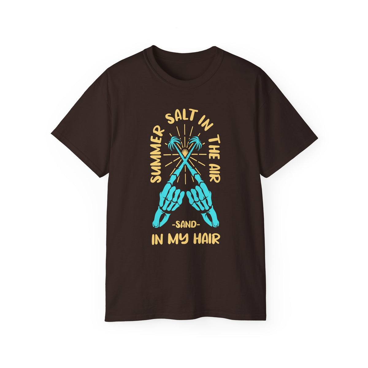 Summer Salt In The Air Sand In My Hair T-Shirt | Beach Skull Graphic