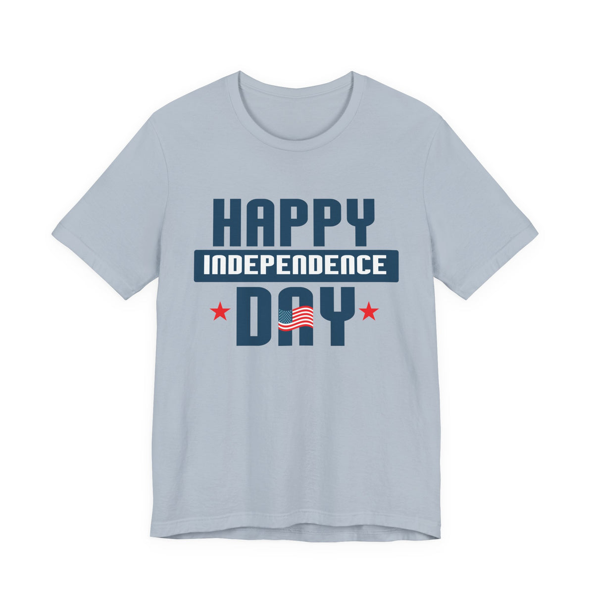 Happy Independence Day T-Shirt Patriotic USA Flag Stars Unisex Cotton Tee 017