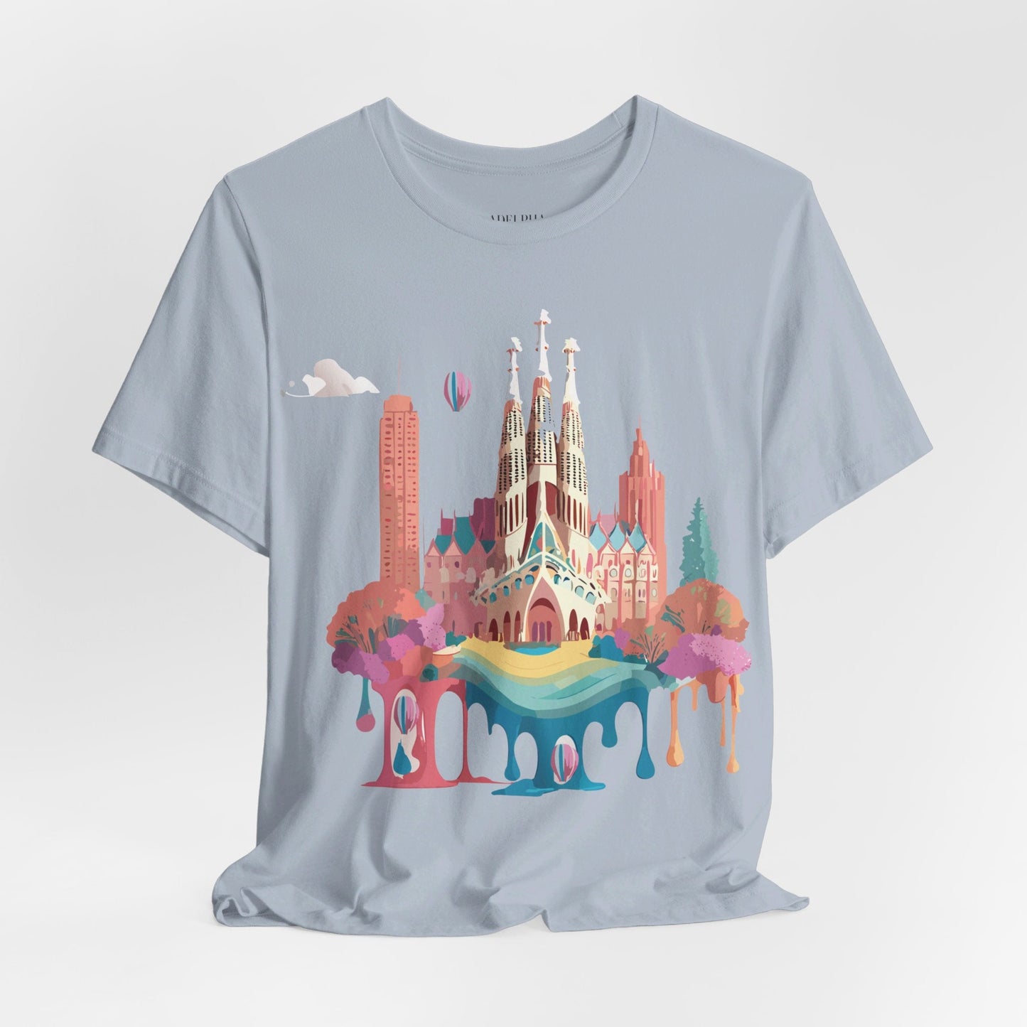 Adelpha Graphic Tee Barcelona Style Unisex Jersey Short Sleeve Vintage Inspired Shirt Casual Wear