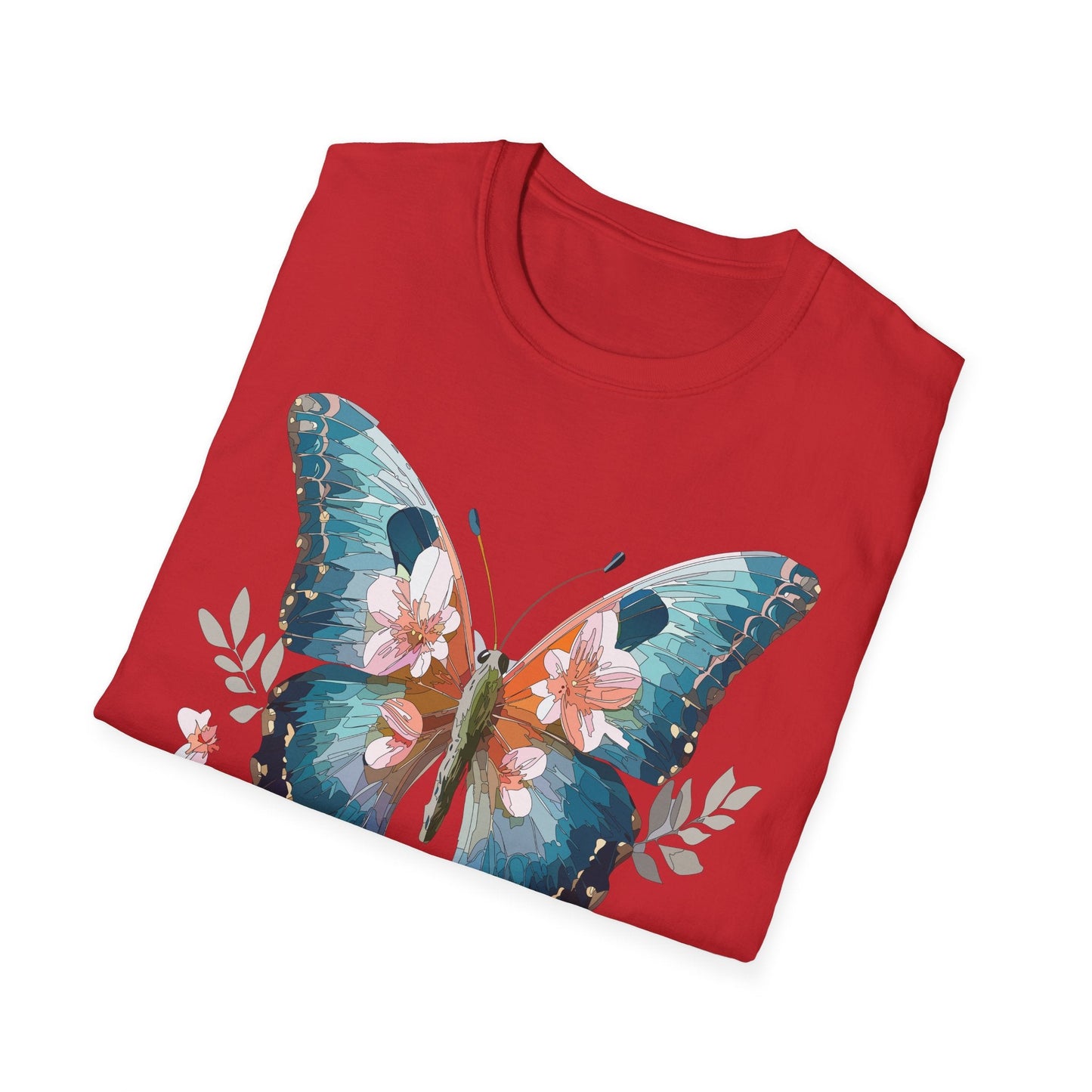 Butterfly Shirt Unisex T Shirt Monarch Butterfly Print Gildan Softstyle 64000 Cotton Tee Classic