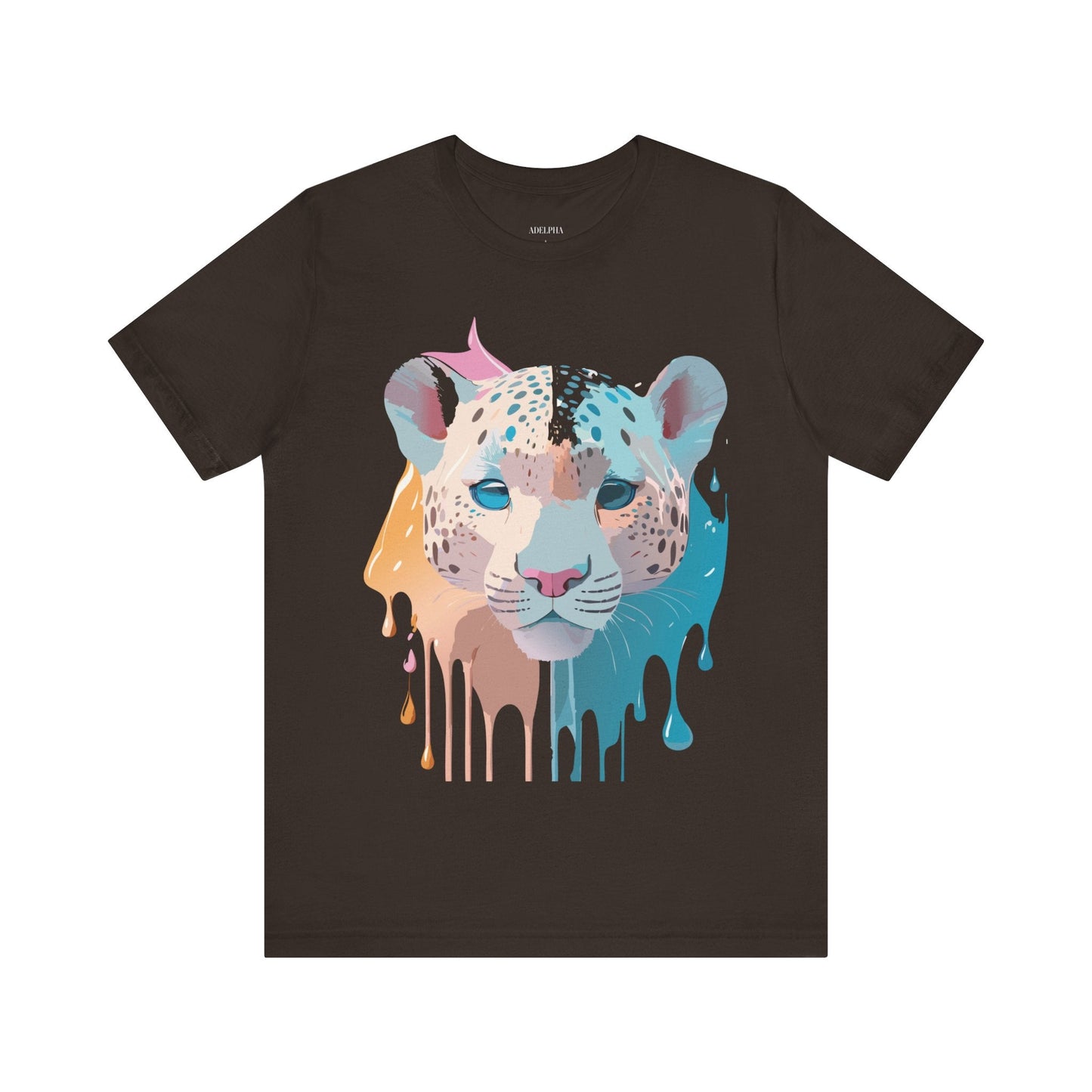 Adelpha Cheetah Graphic Tee Unisex Short Sleeve Art Design Shirt