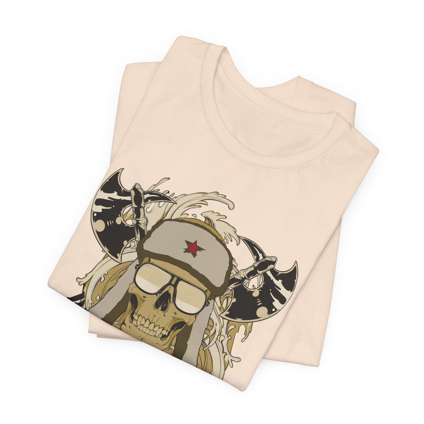 Viking Skull Graphic with Horned Helmet T-Shirt Captain Design Tee Art-41