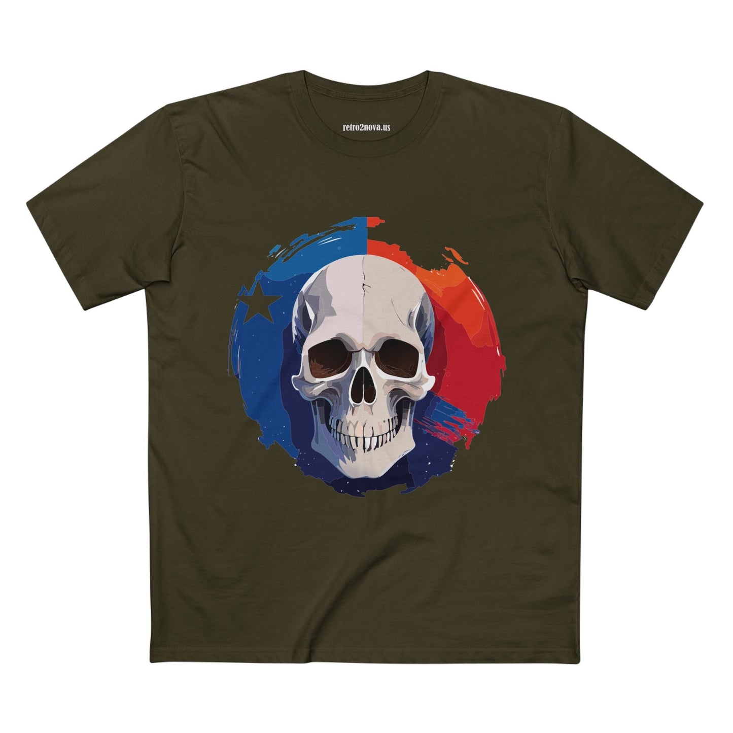 Skull Skeleton Shirt Unisex Premium Cotton Tee With Original Art Design Retro2Nova