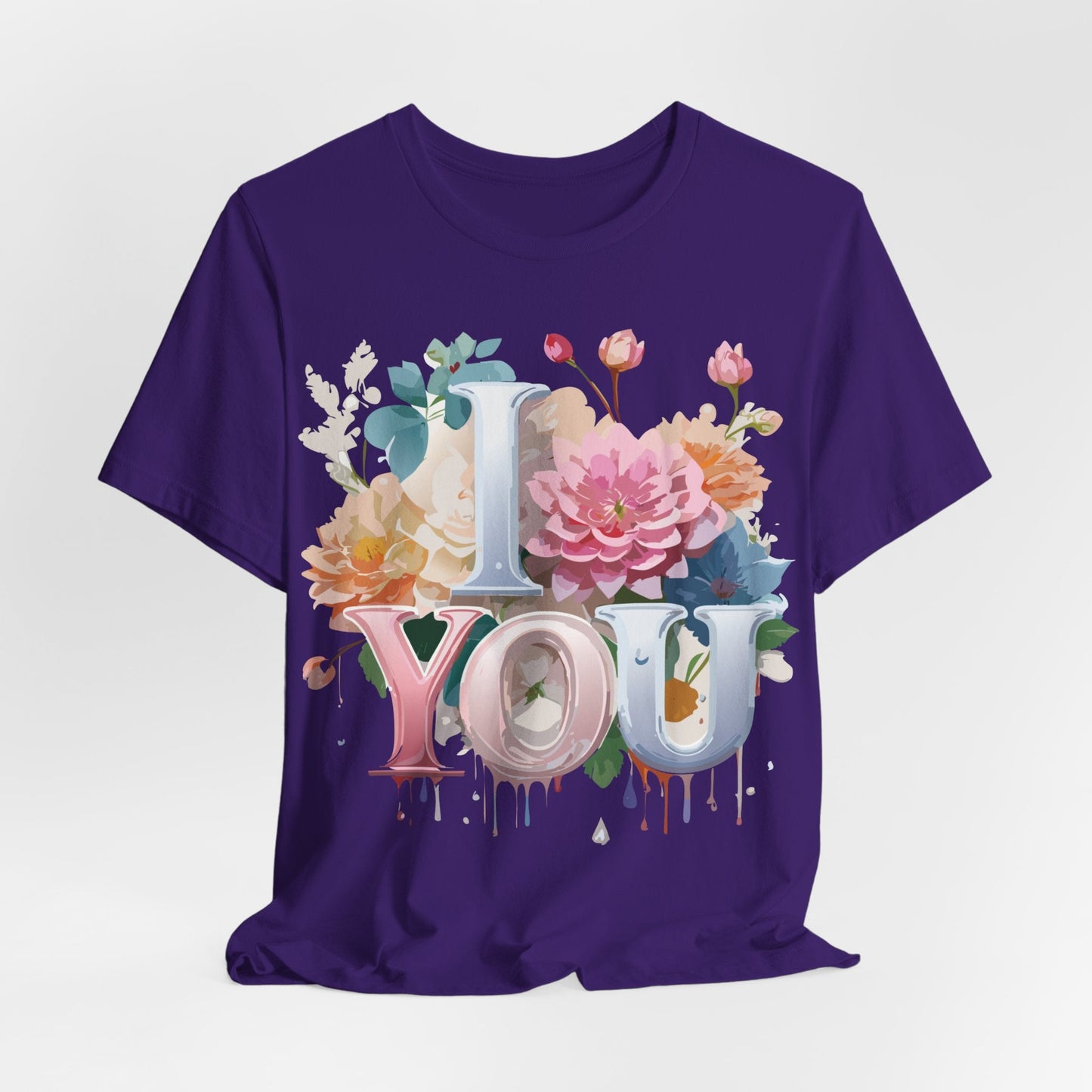 Valentine Day Graphic Unisex 100 Cotton Vintage Artwork with Love and Flower Design Tee 1