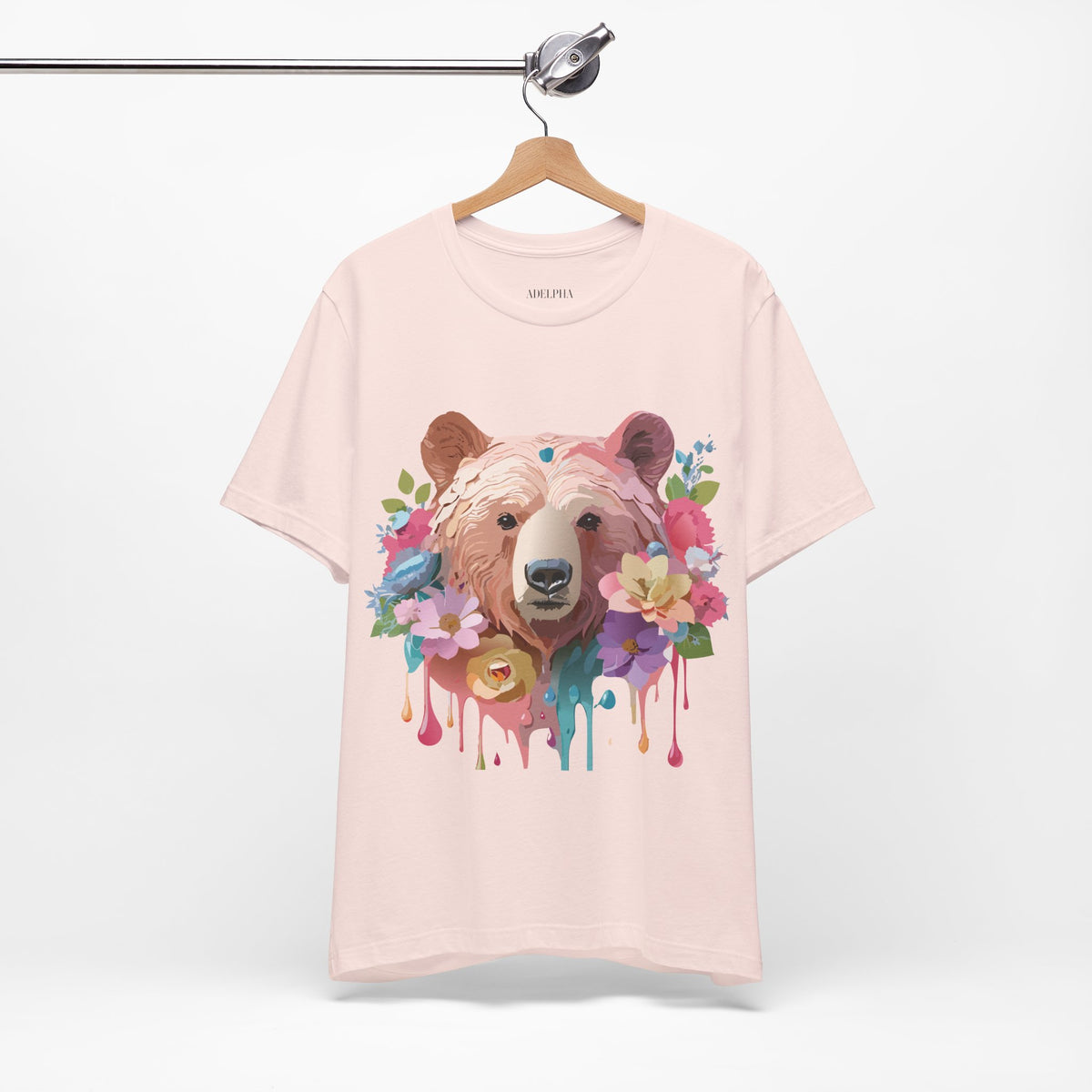 Bear Graphic Design Tee Bella+Canvas Unisex 100 Cotton Tee Shirt a112