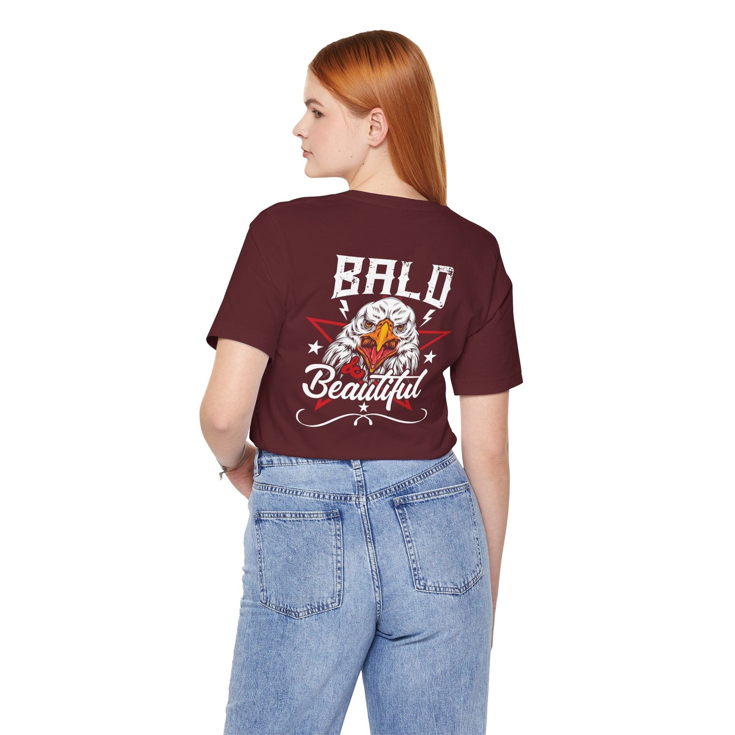 Bald Eagle Graphic Illustration Unisex Cotton Tee a3