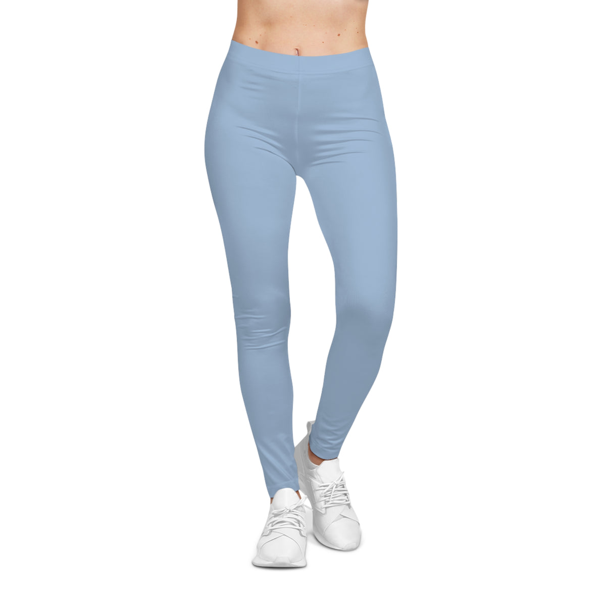 Hope Blue Color Women's Poly-Span Casual Leggings XS-2XL
