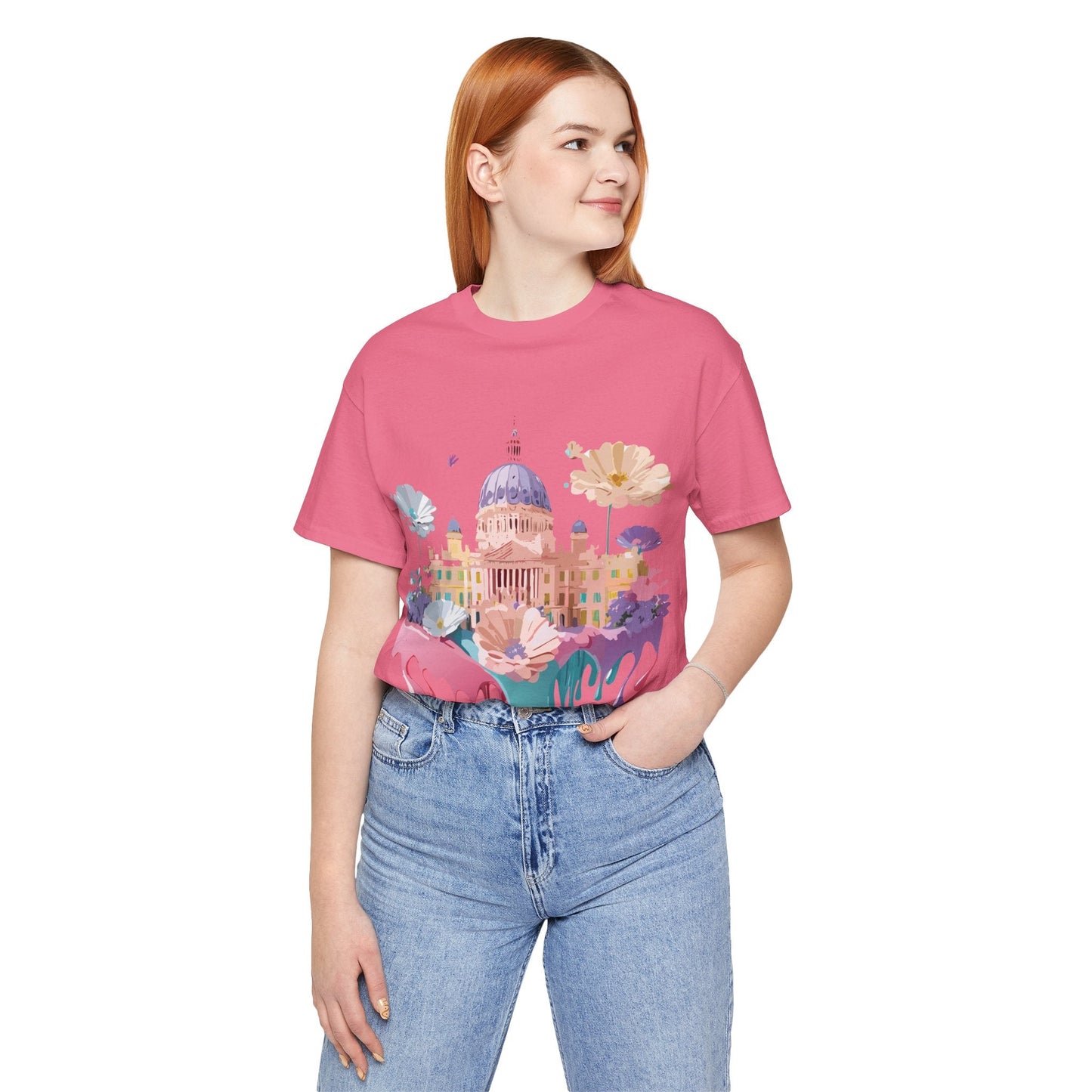 Madrid Tourist Shirt Unisex Graphic Tee With Vintage Adelpha Art Design Short Sleeve