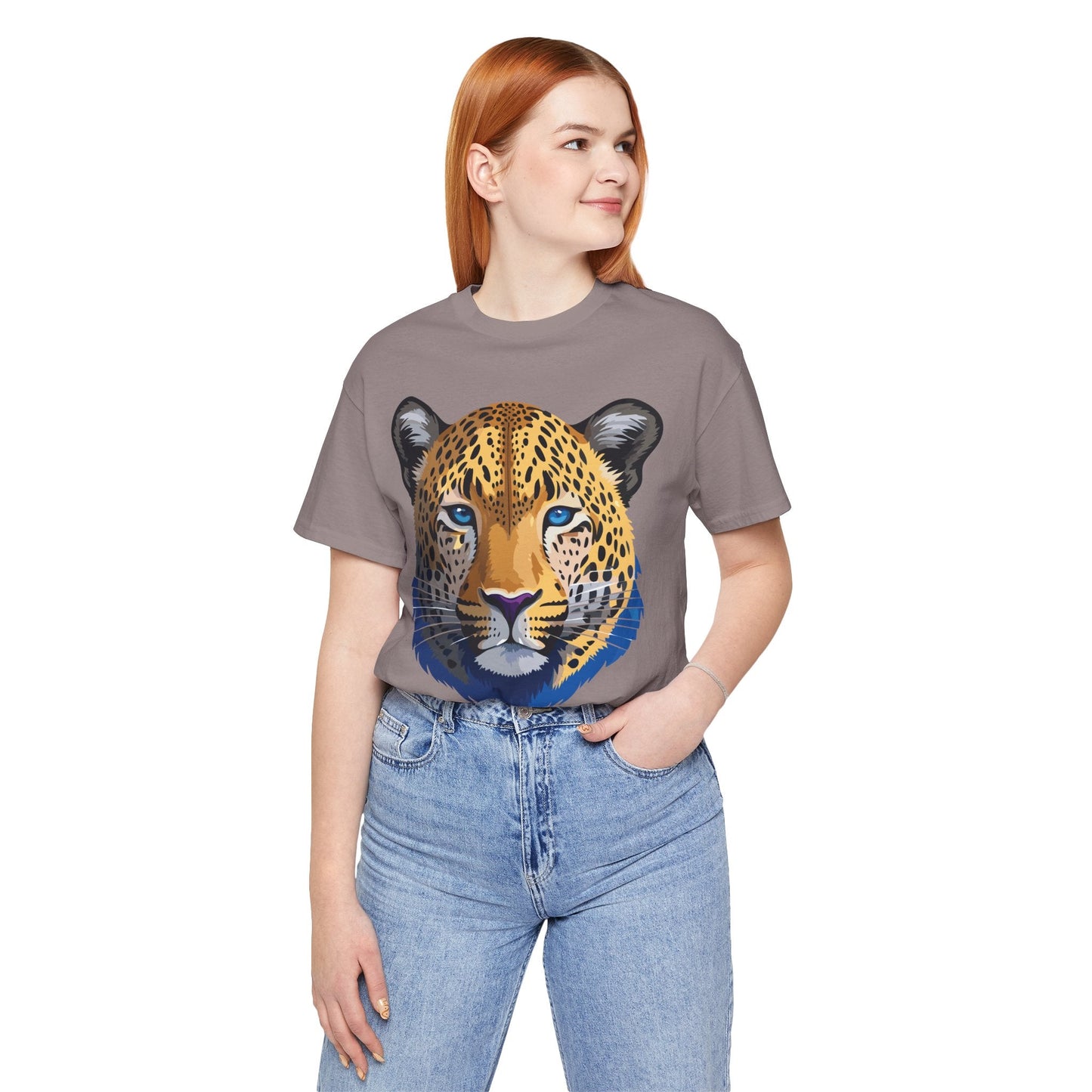 Unisex Animal Graphic Tee Shirt With Wildlife Art Design For Everyday Comfort Short Sleeve